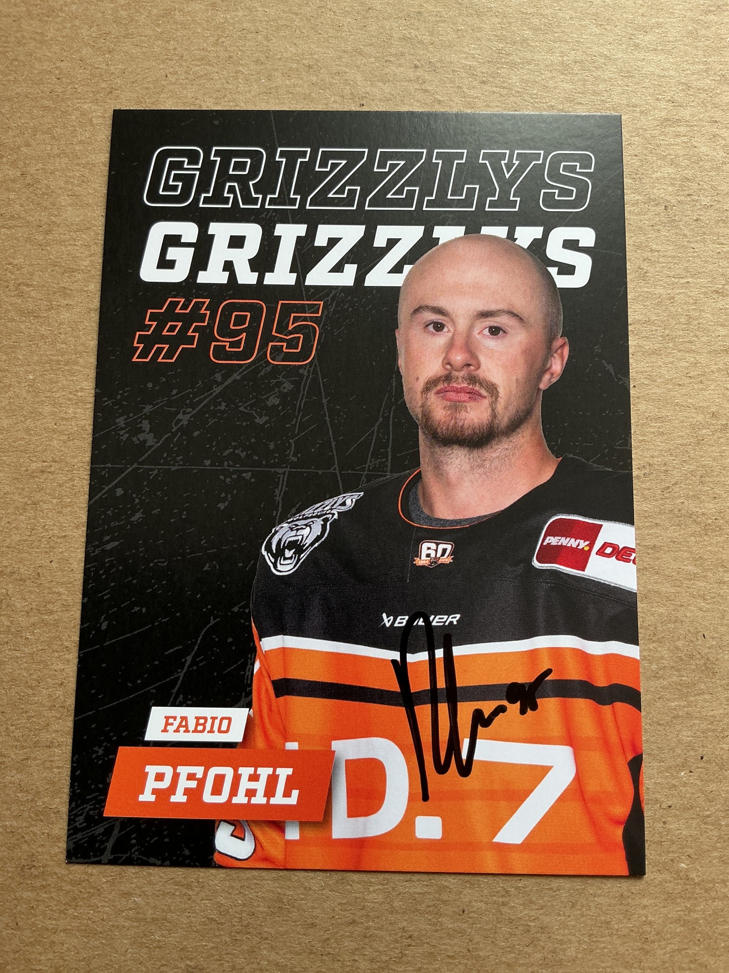 Fabio Pfohl, Germany 🇩🇪 Grizzlys Wolfsburg 2024/25 hand signed