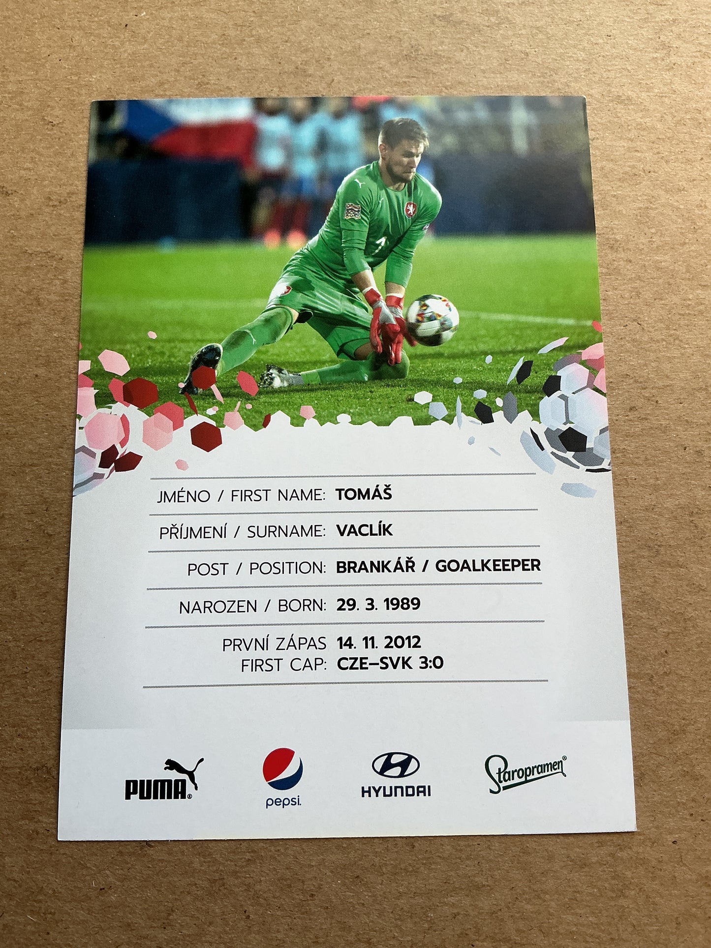 Tomáš Vaclík, Czech Republic 🇨🇿 UEFA Euro Cup 2020 hand signed
