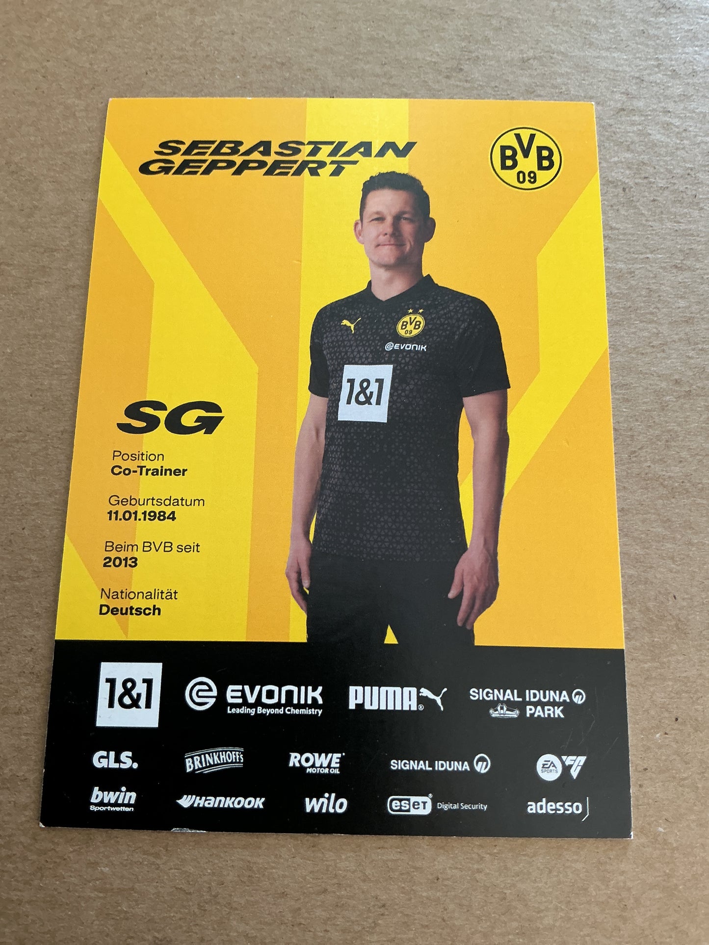 Sebastian Geppert, Germany 🇩🇪 Borussia Dortmund 2023/24 hand signed