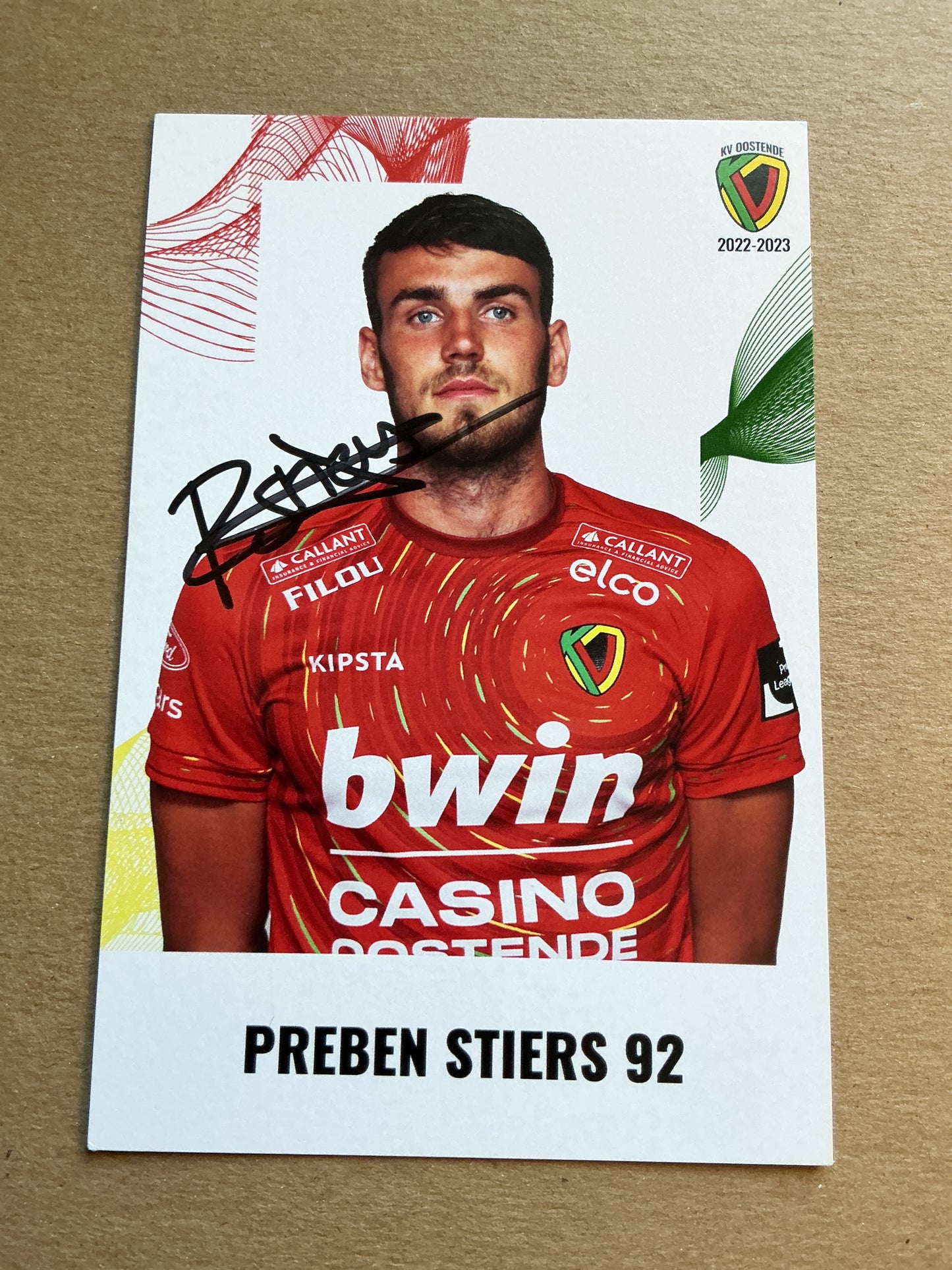 Preben Stiers, Belgium 🇧🇪 KV Oostende 2022/23 hand signed