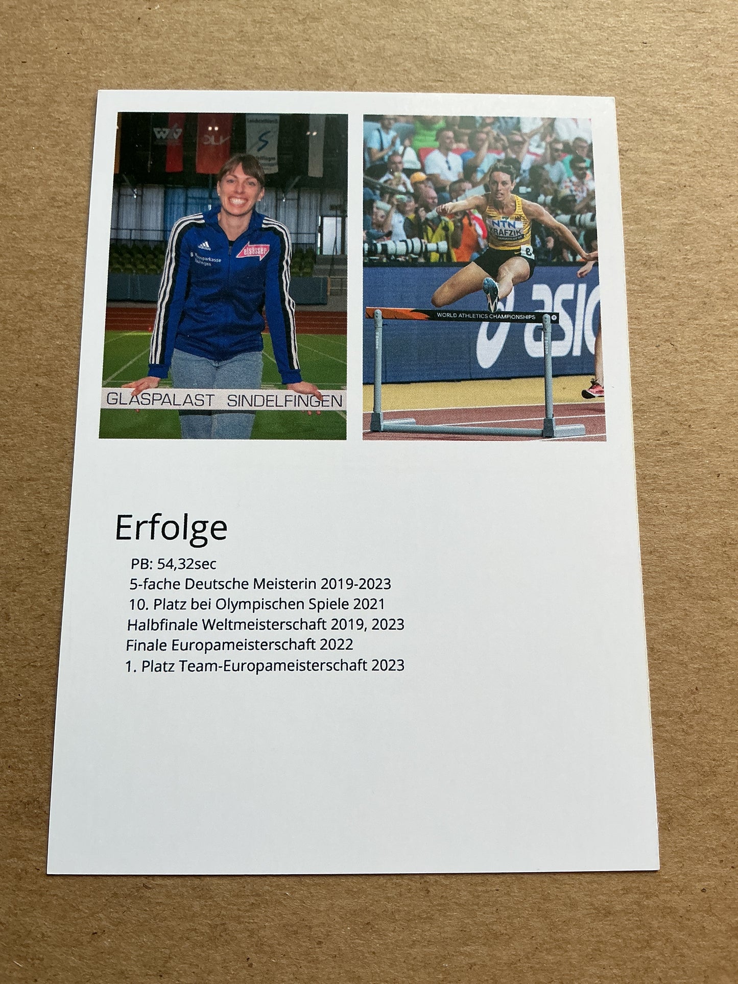 Carolina Krafzik, Germany 🇩🇪 Athletics Summer Olympics 2024 hand signed
