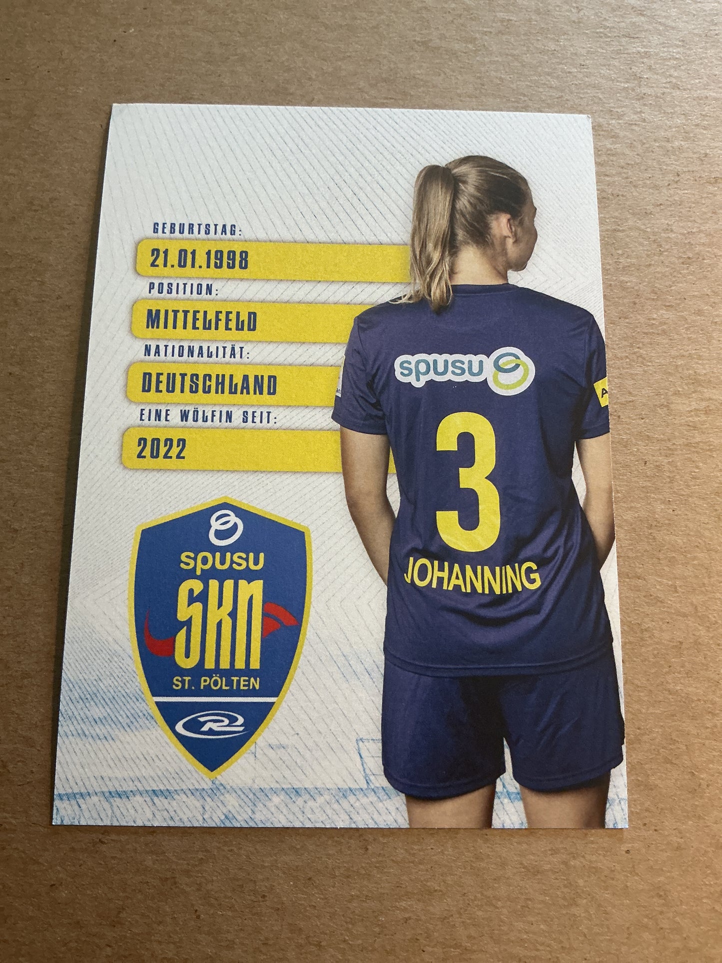 Anna Johanning, Germany 🇩🇪 SKN St. Pölten 2024/25 hand signed