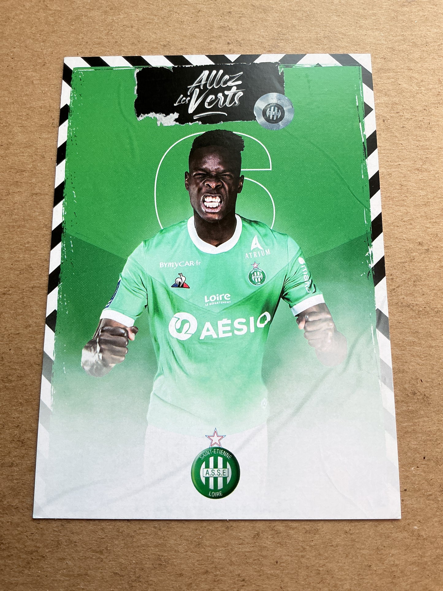 Pape Abou Cissé, Senegal 🇸🇳 AS Saint-Étienne 2020/21 hand signed