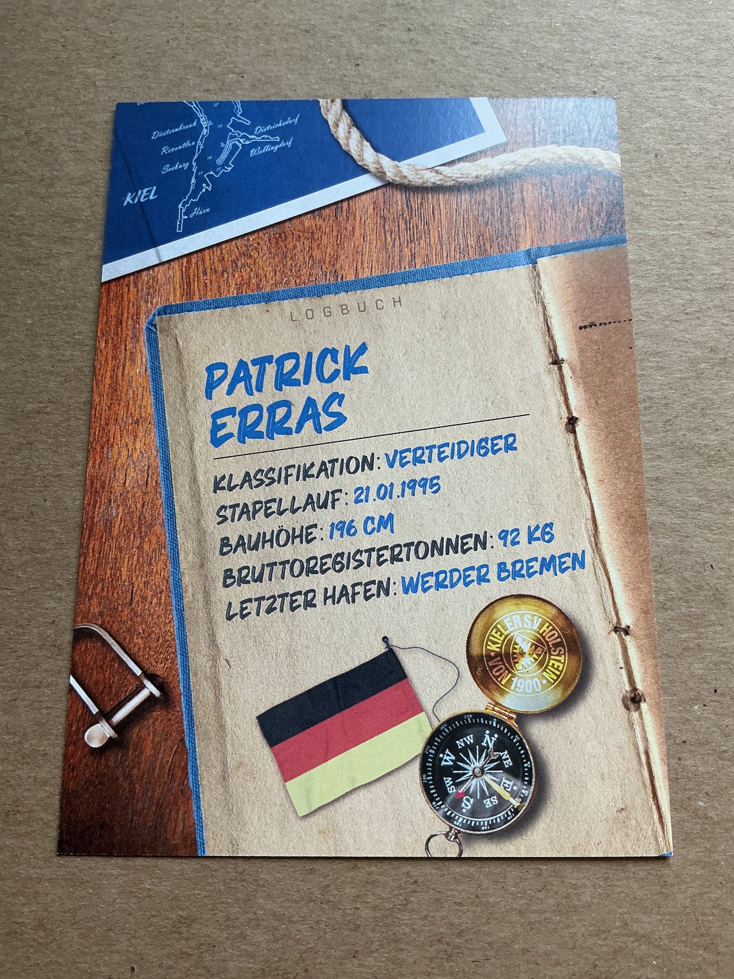Patrick Erras, Germany 🇩🇪 Holstein Kiel 2024/25 hand signed