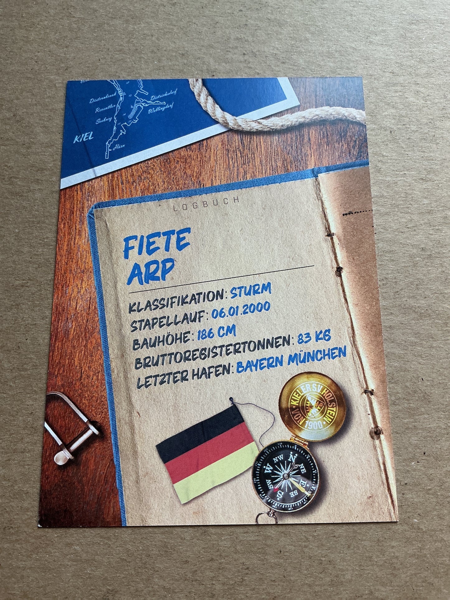 Fiete Arp, Germany 🇩🇪 Holstein Kiel 2024/25 hand signed
