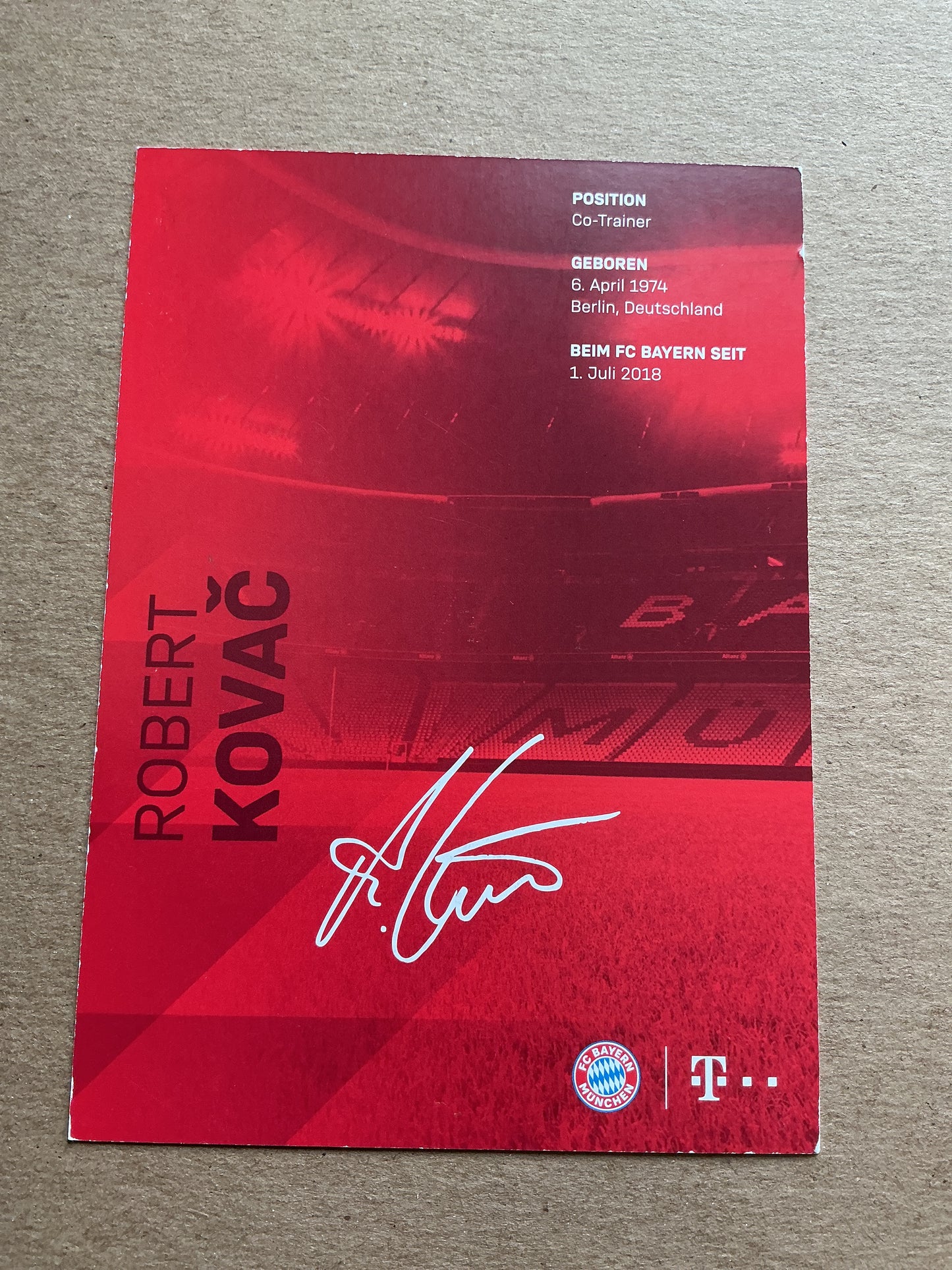 Robert Kovač, Croatia 🇭🇷 FC Bayern München 2019/20 hand signed