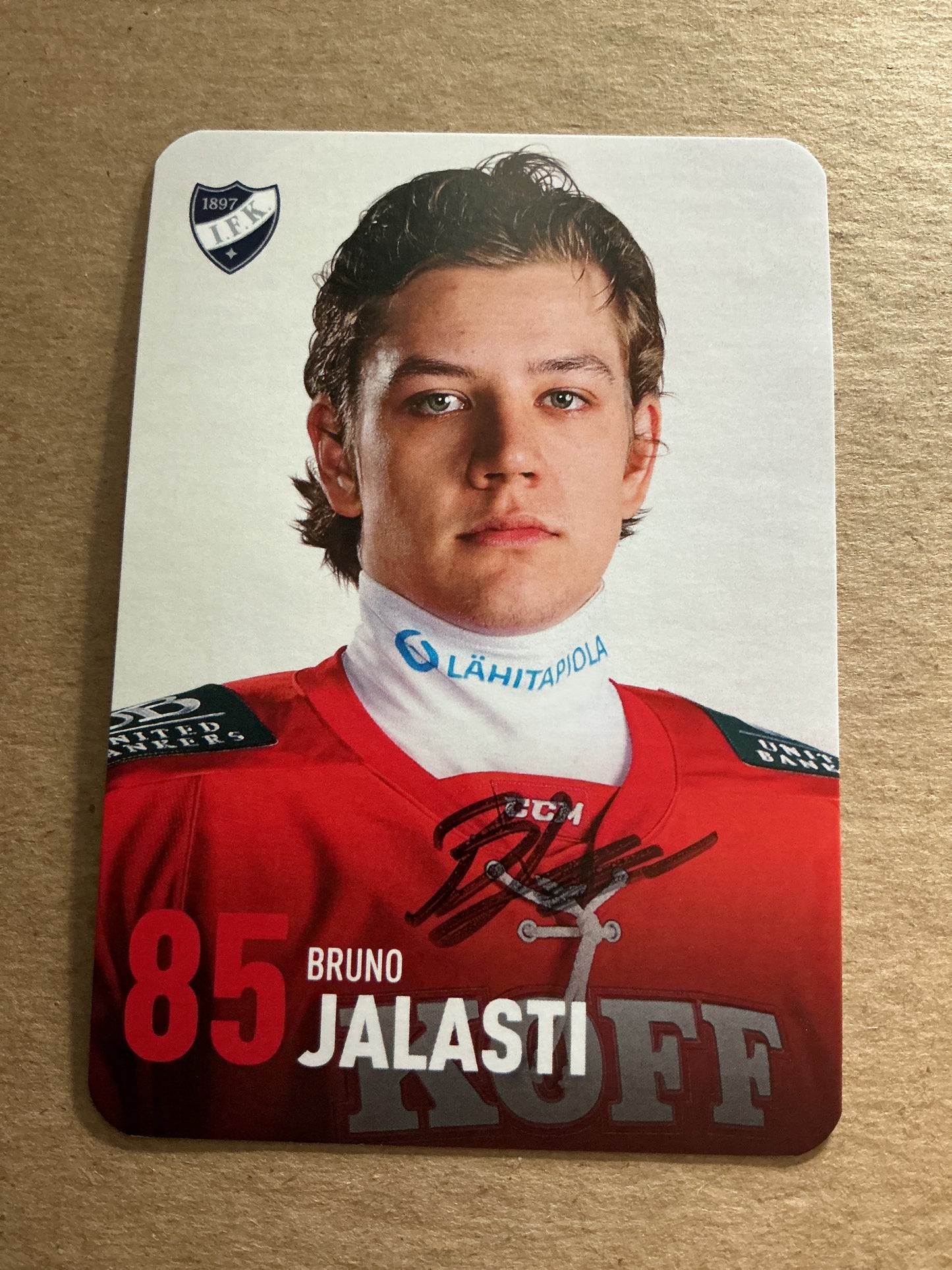 Bruno Jalasti, Finland 🇫🇮 HIFK Hockey 2024/25 hand signed