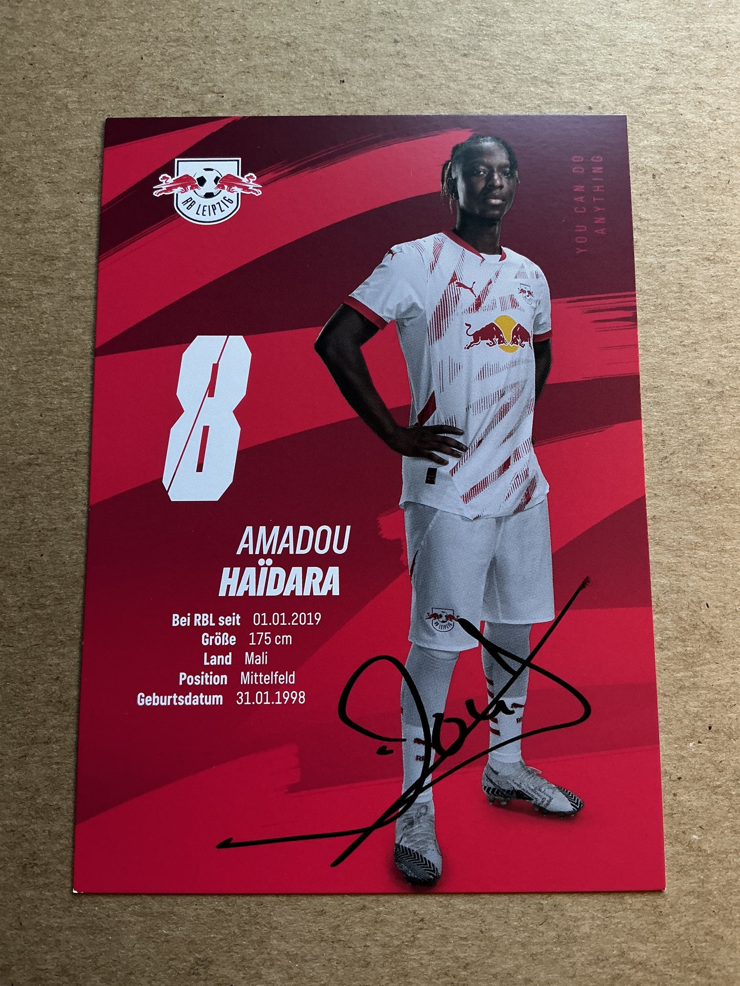 Amadou Haidara, Mali 🇲🇱 RB Leipzig 2024/25 hand signed