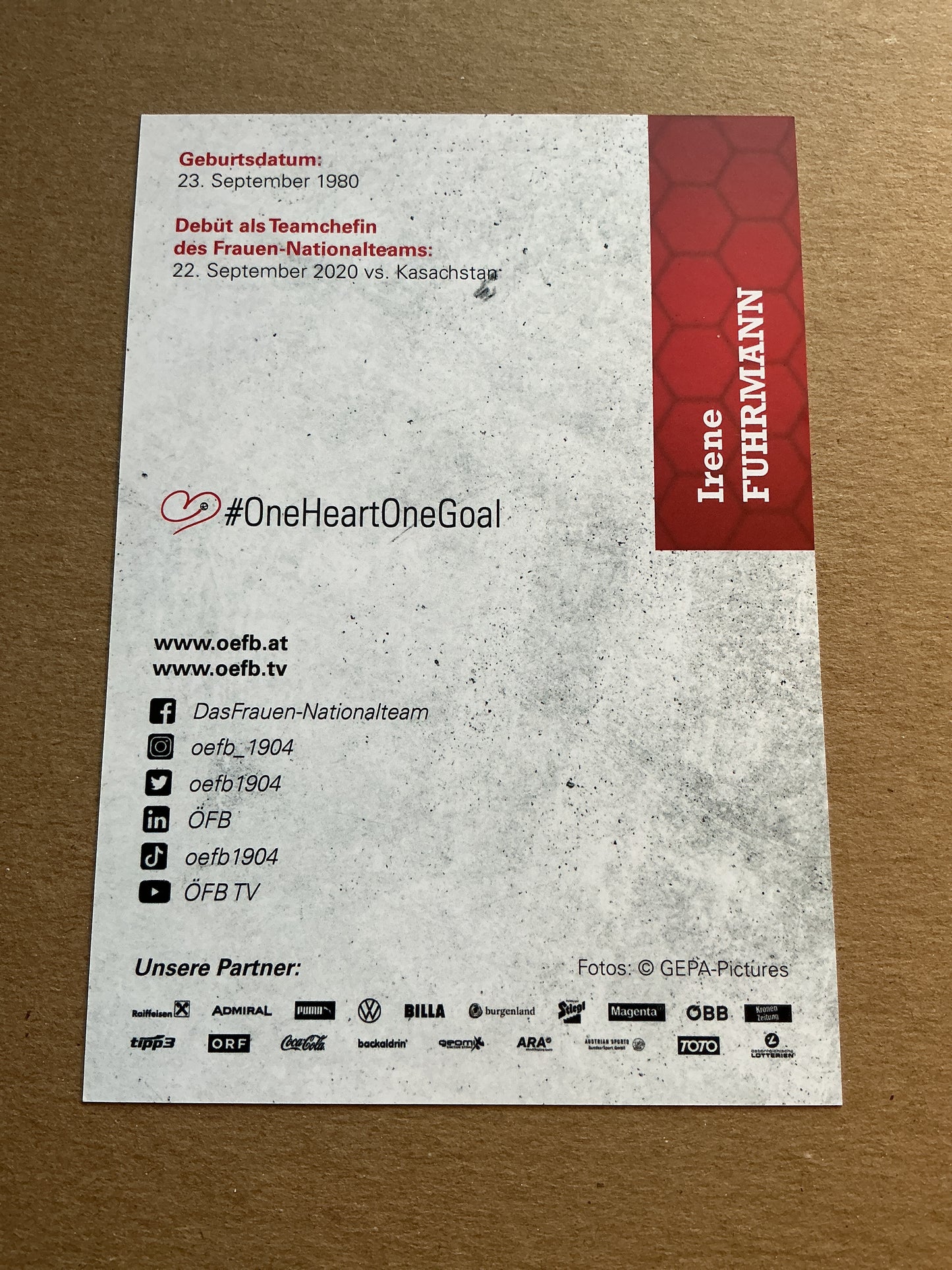Irene Fuhrmann, Austria 🇦🇹 UEFA Women’s Euro 2022 hand signed