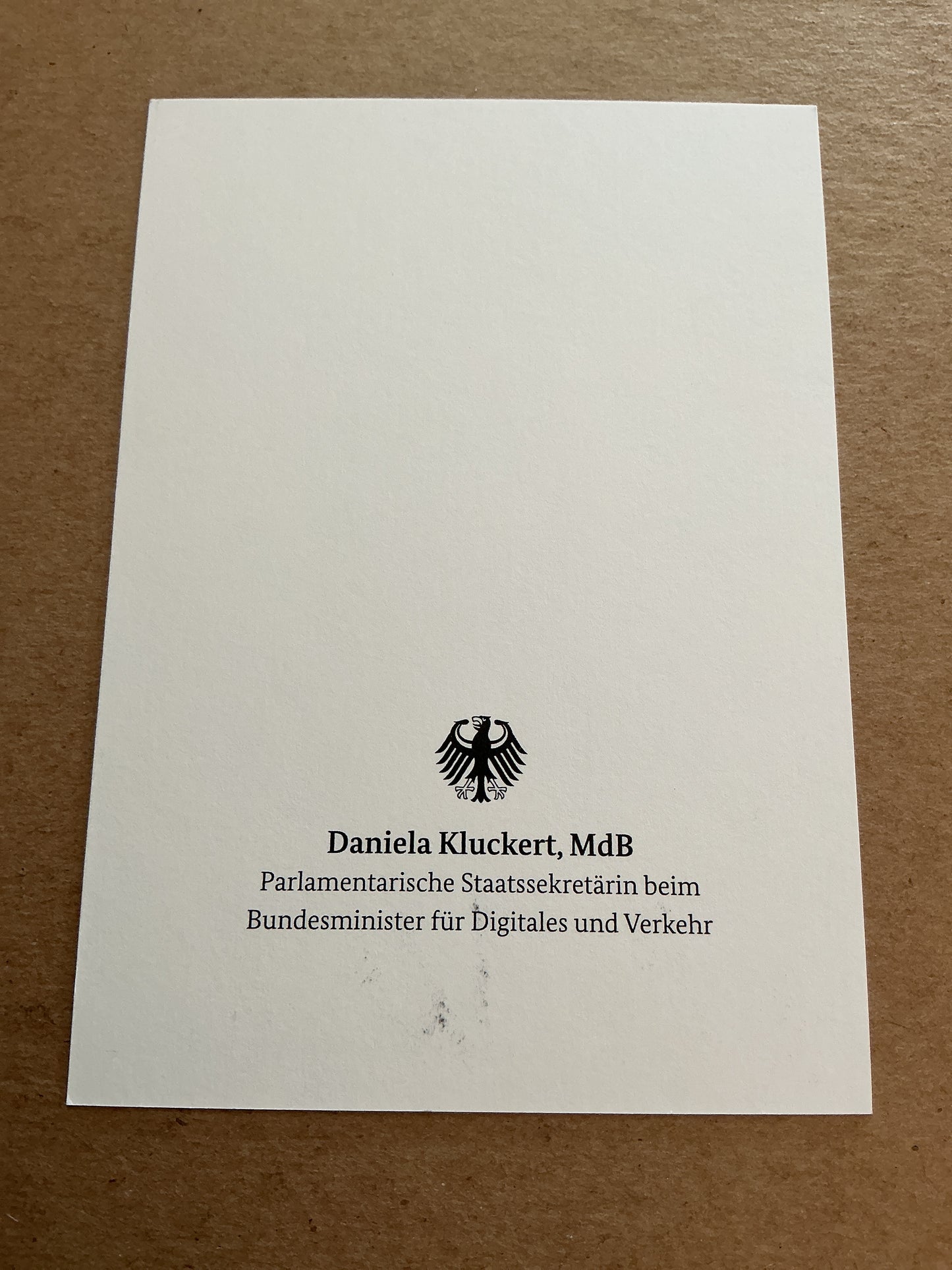 Daniela Kluckert, Germany 🇩🇪 Member of Parlament 2025 hand signed