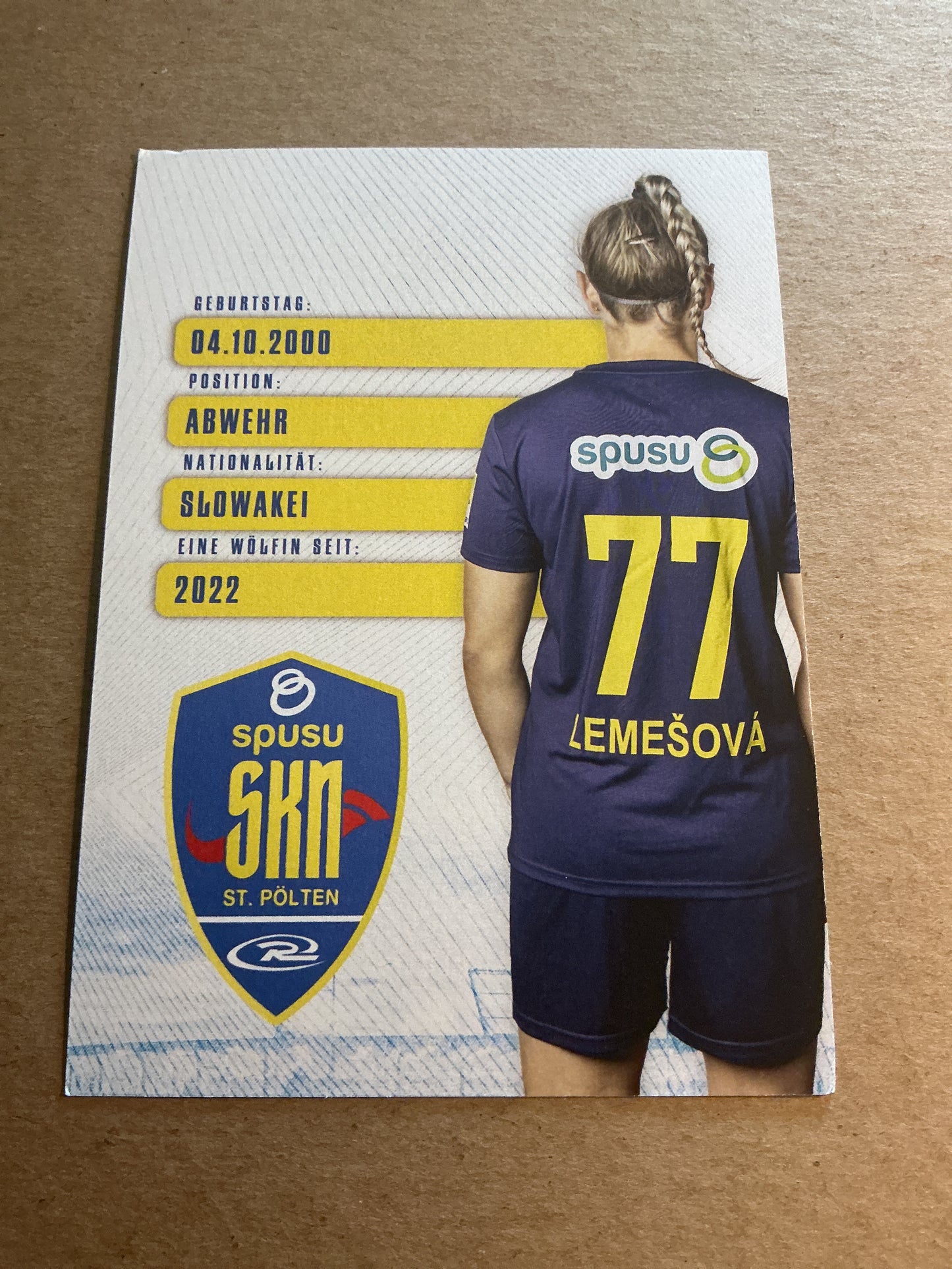 Diana Lemesova, Slovakia 🇸🇰 SKN St. Pölten 2024/25 hand signed