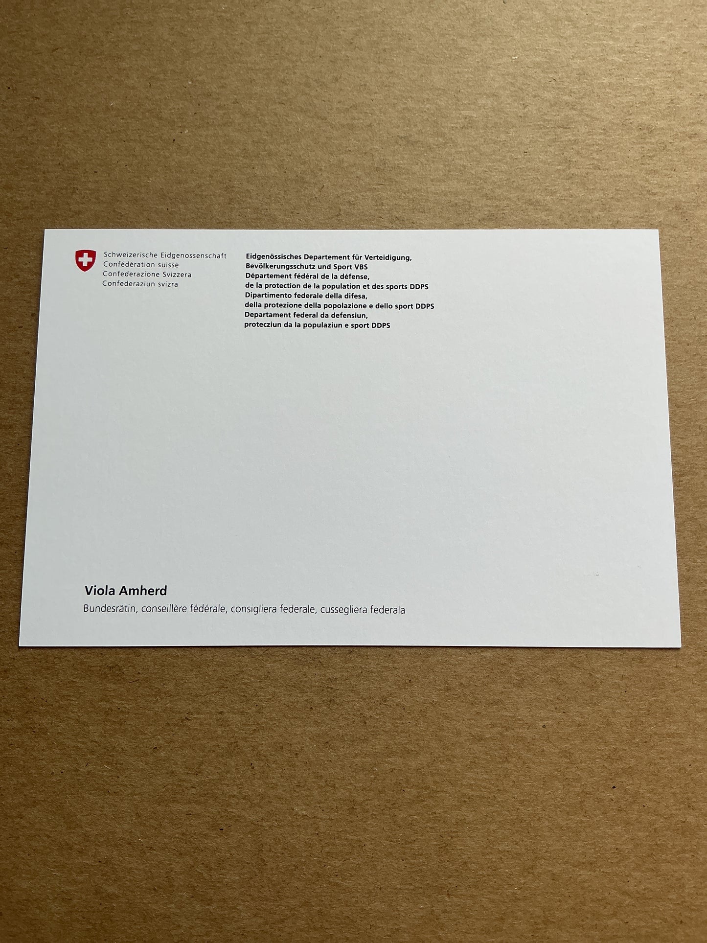 Viola Amherd, Switzerland 🇨🇭 Bundesrätin Politics 2025 hand signed