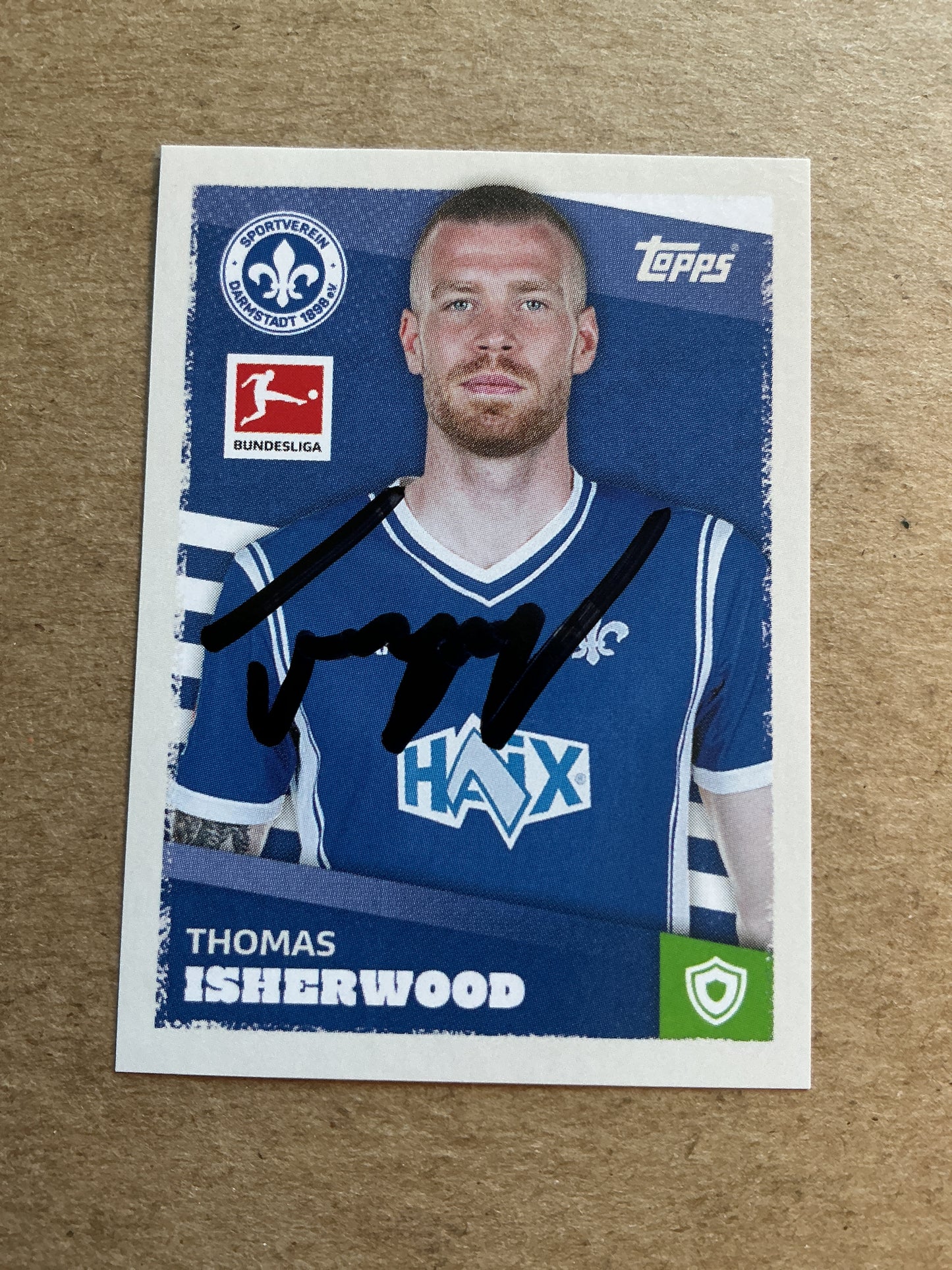 Thomas Isherwood, Sweden 🇸🇪 SV Darmstadt 98 2023/24 Topps hand signed