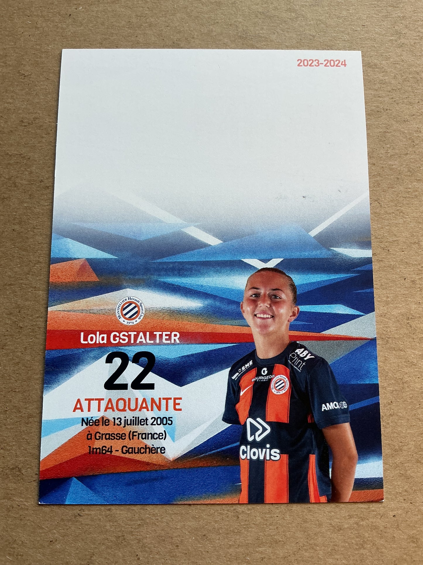 Lola Gstalter, France π«π· Montpellier HSC 2023/24 hand signed