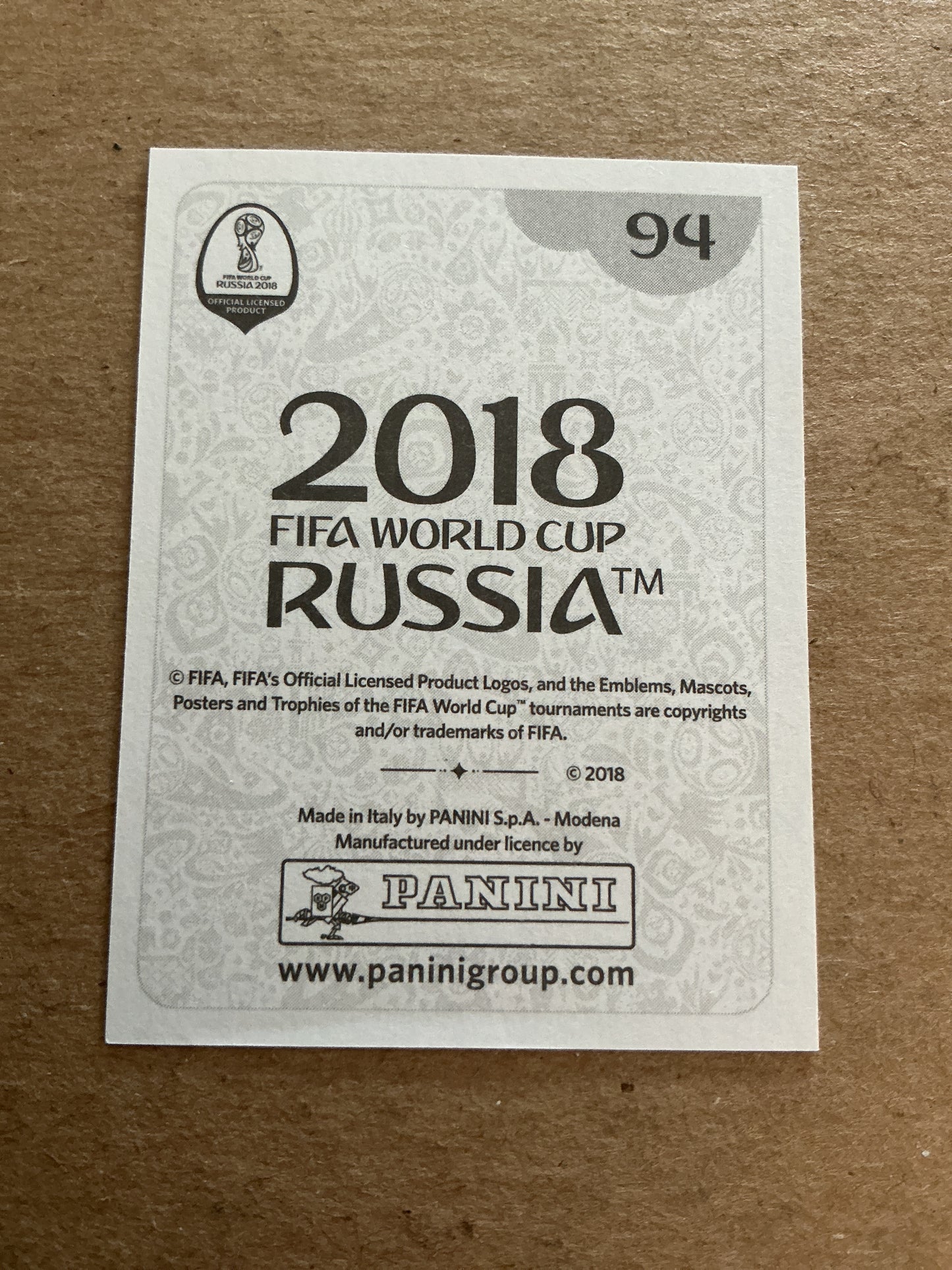 Fernando Muslera, Uruguay 🇺🇾 FIFA World Cup 2018 Panini hand signed