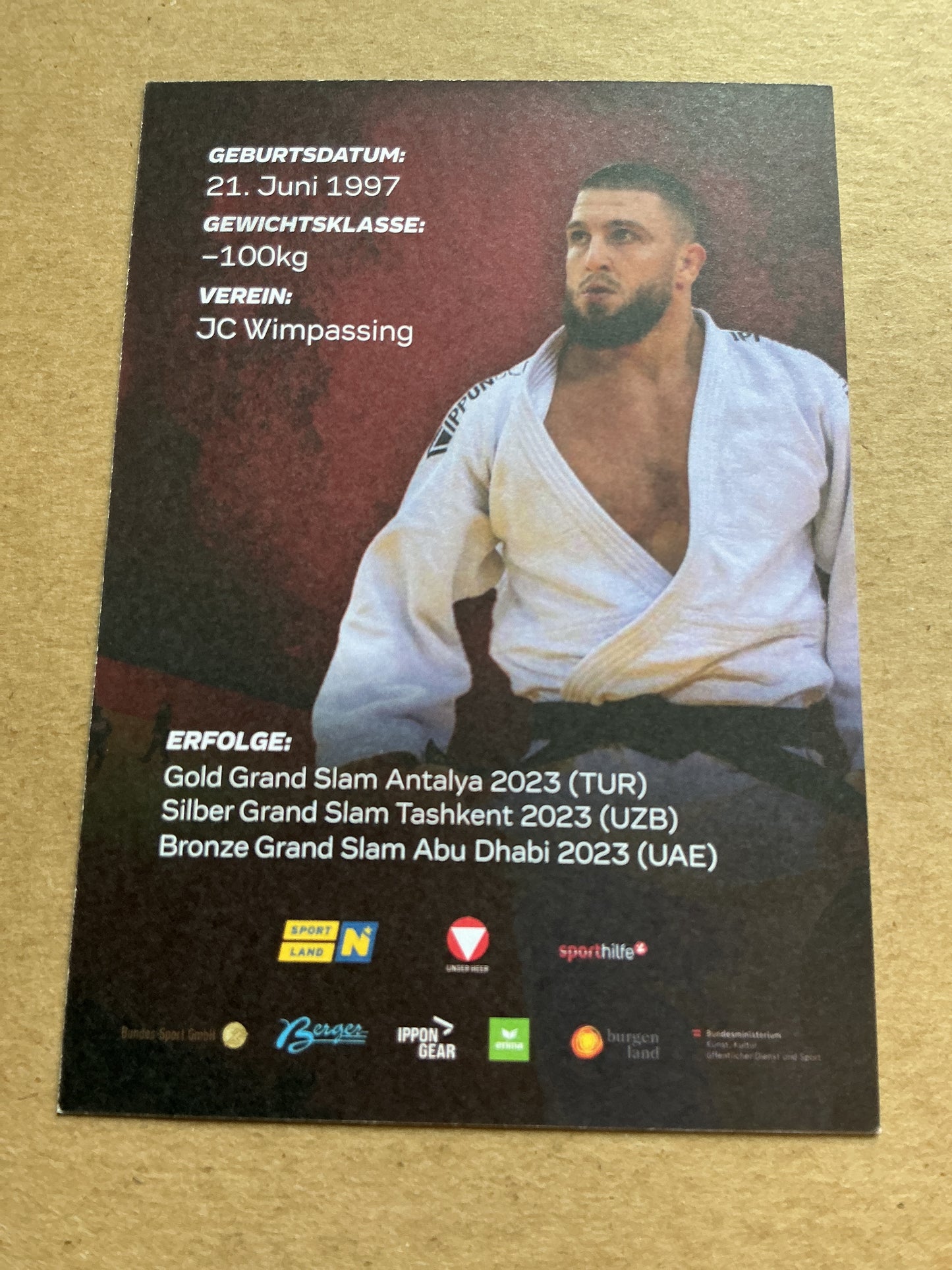 Aaron Fara, Austria 🇦🇹 Judo Summer Olympics 2024 hand signed
