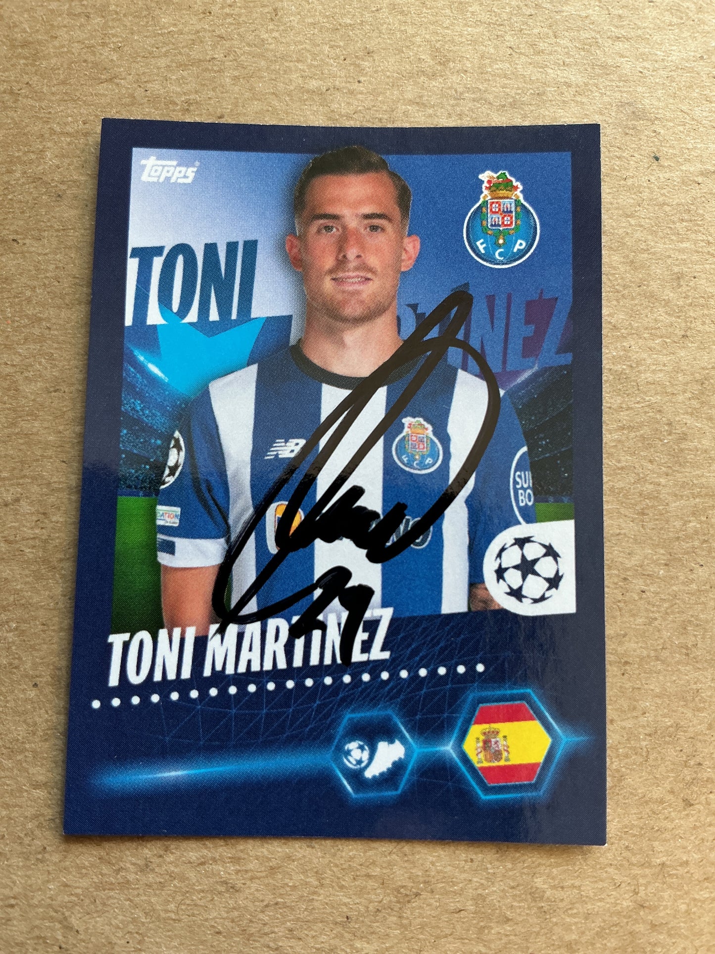 Toni Martinez, Spain 🇪🇸 FC Porto 2023/24 Topps hand signed