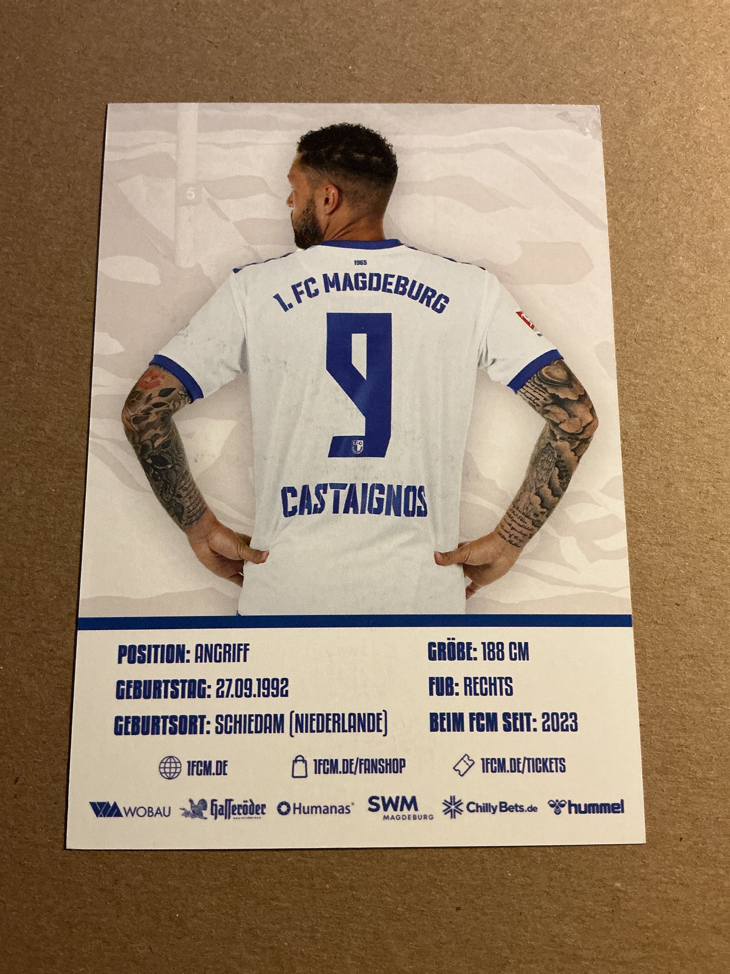 Luc Castaignos, Netherlands π³π± 1.FC Magdeburg 2023/24 hand signed