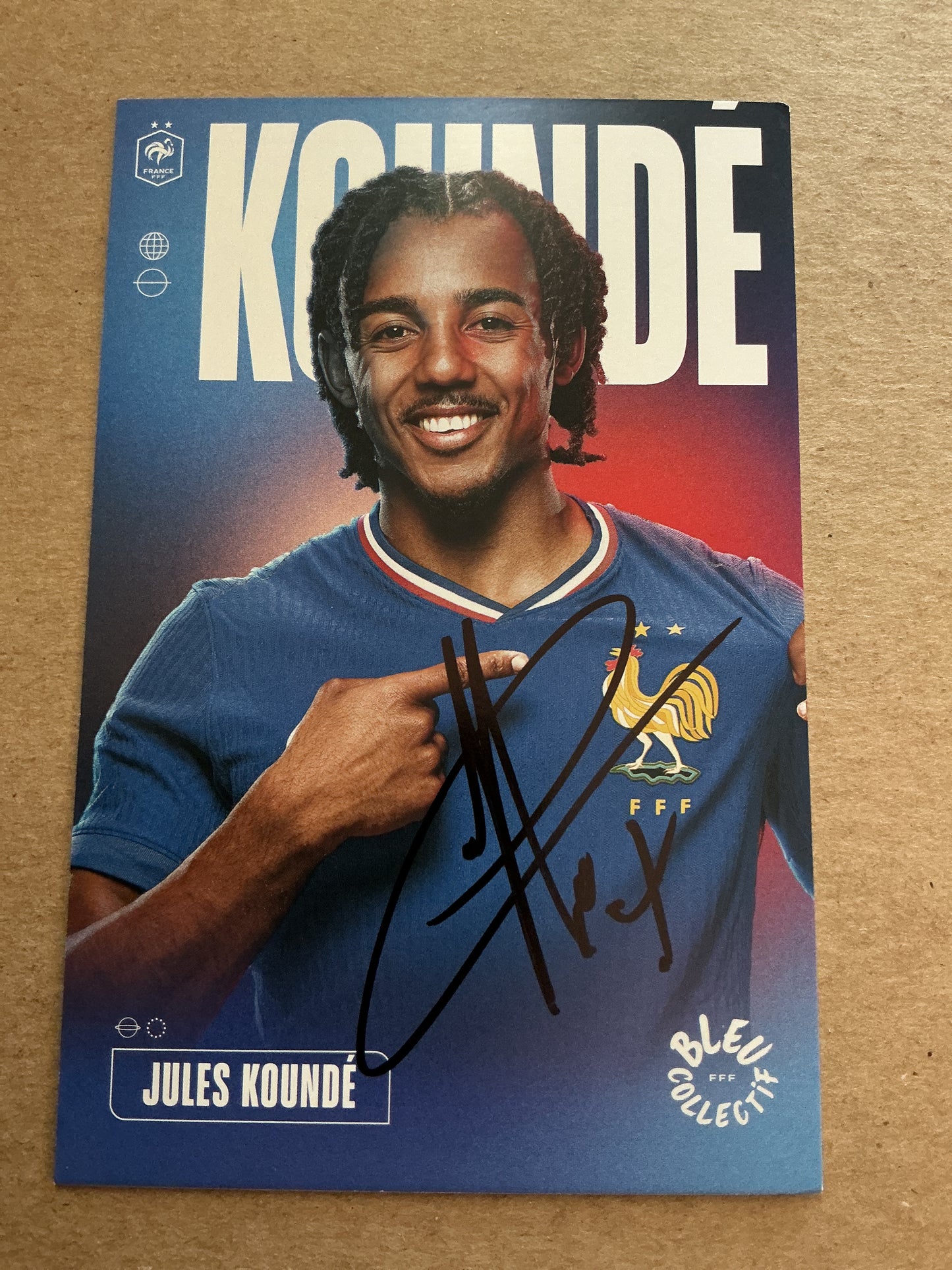 Jules Kounde, France 🇫🇷 UEFA Euro FC Barcelona 2024 hand signed