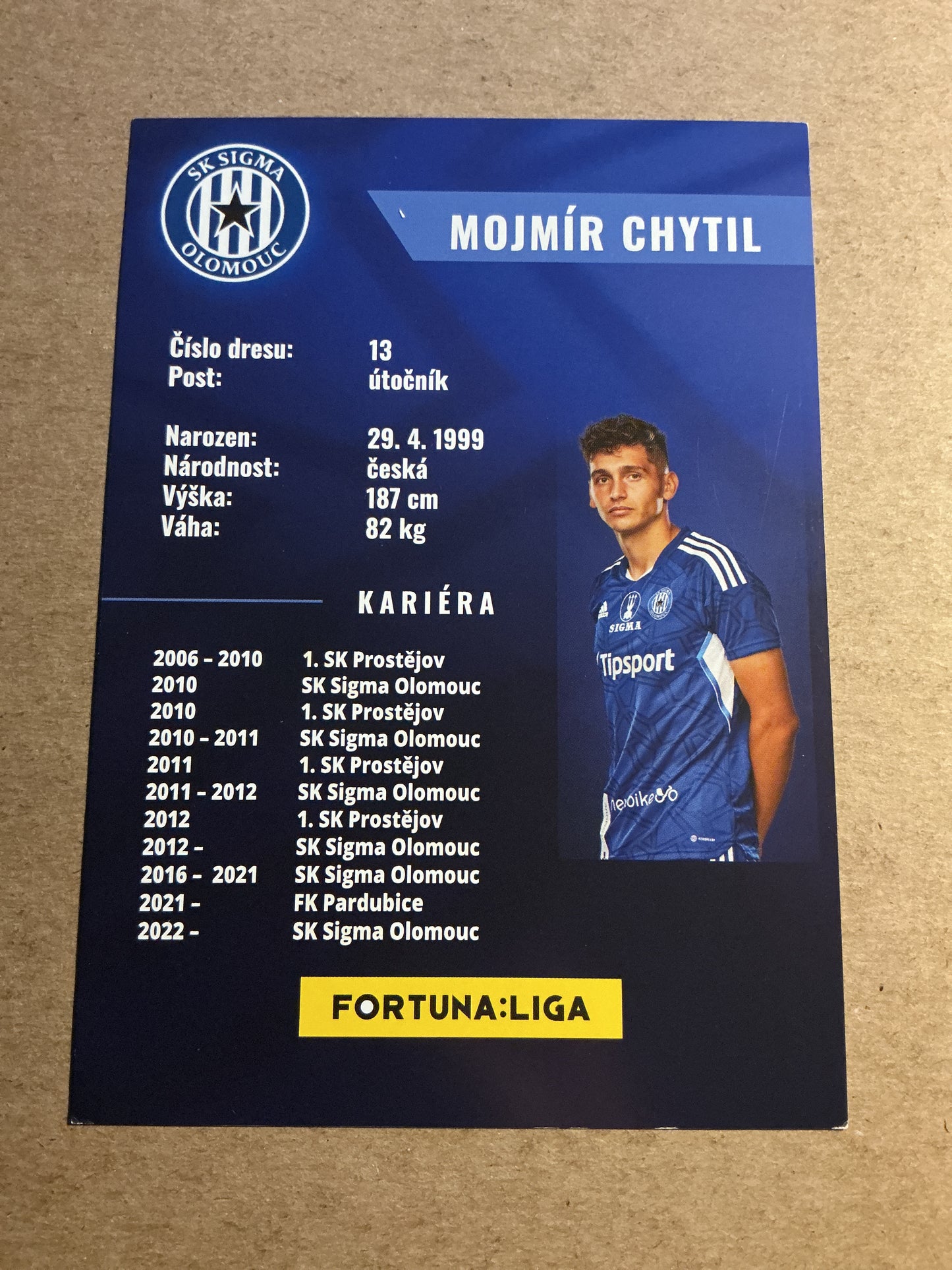 Mojmír Chytil, Czech Republic 🇨🇿 SK Sigma Olomouc 2022/23 hand signed