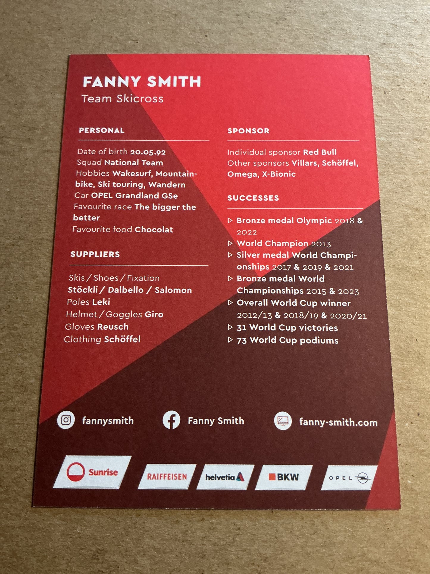 Fanny Smith, Switzerland 🇨🇭 Freestyle Winter Sports 2024/25 hand signed