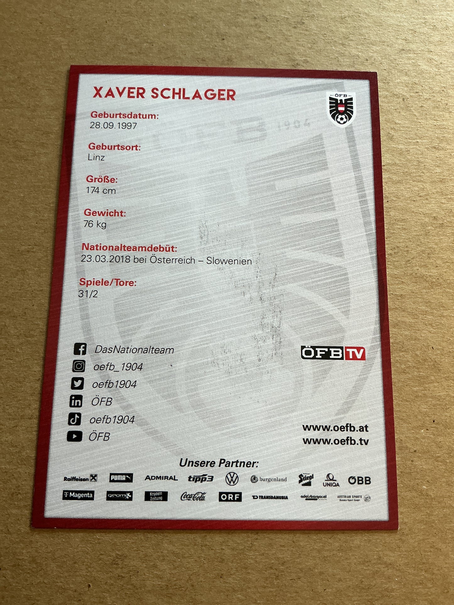 Xaver Schlager, Austria 🇦🇹 2023 hand signed