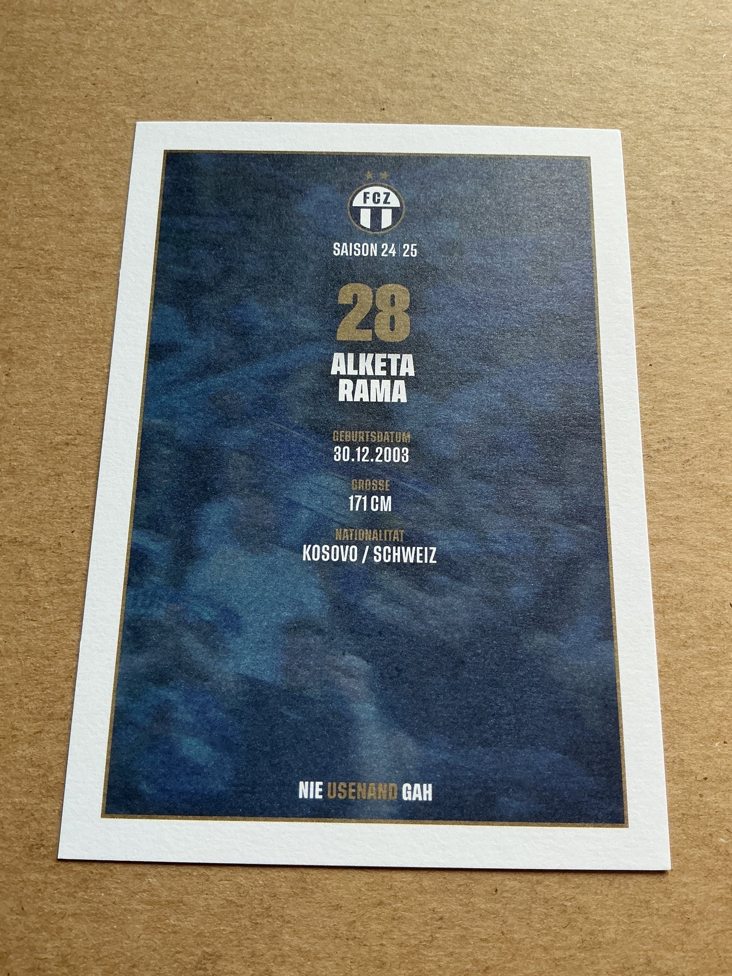Alketa Rama, Kosovo 🇽🇰 FC Zürich 2024/25 hand signed