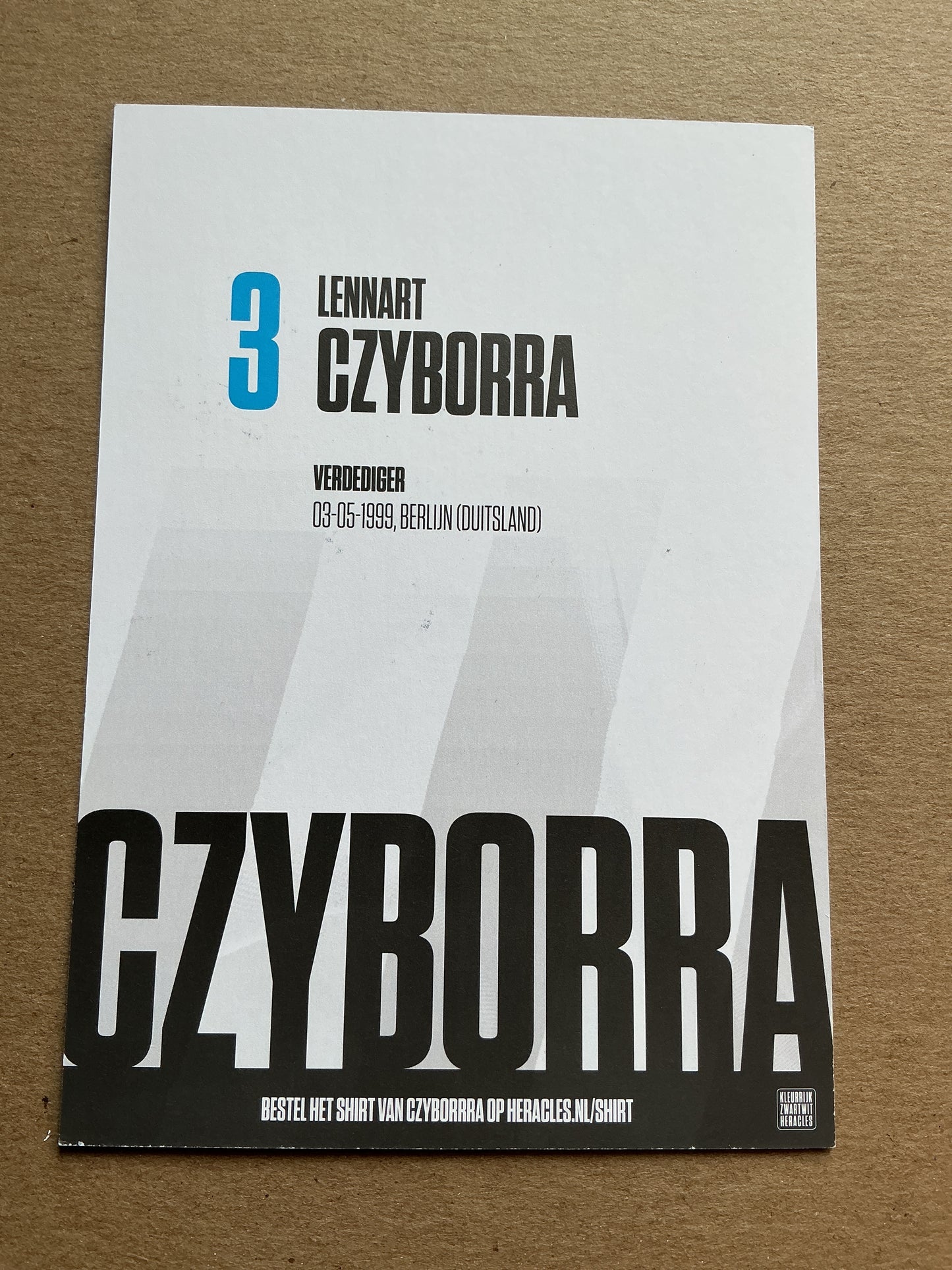 Lennart Czyborra, Germany π©πͺ Heracles Almelo 2019/20 hand signed