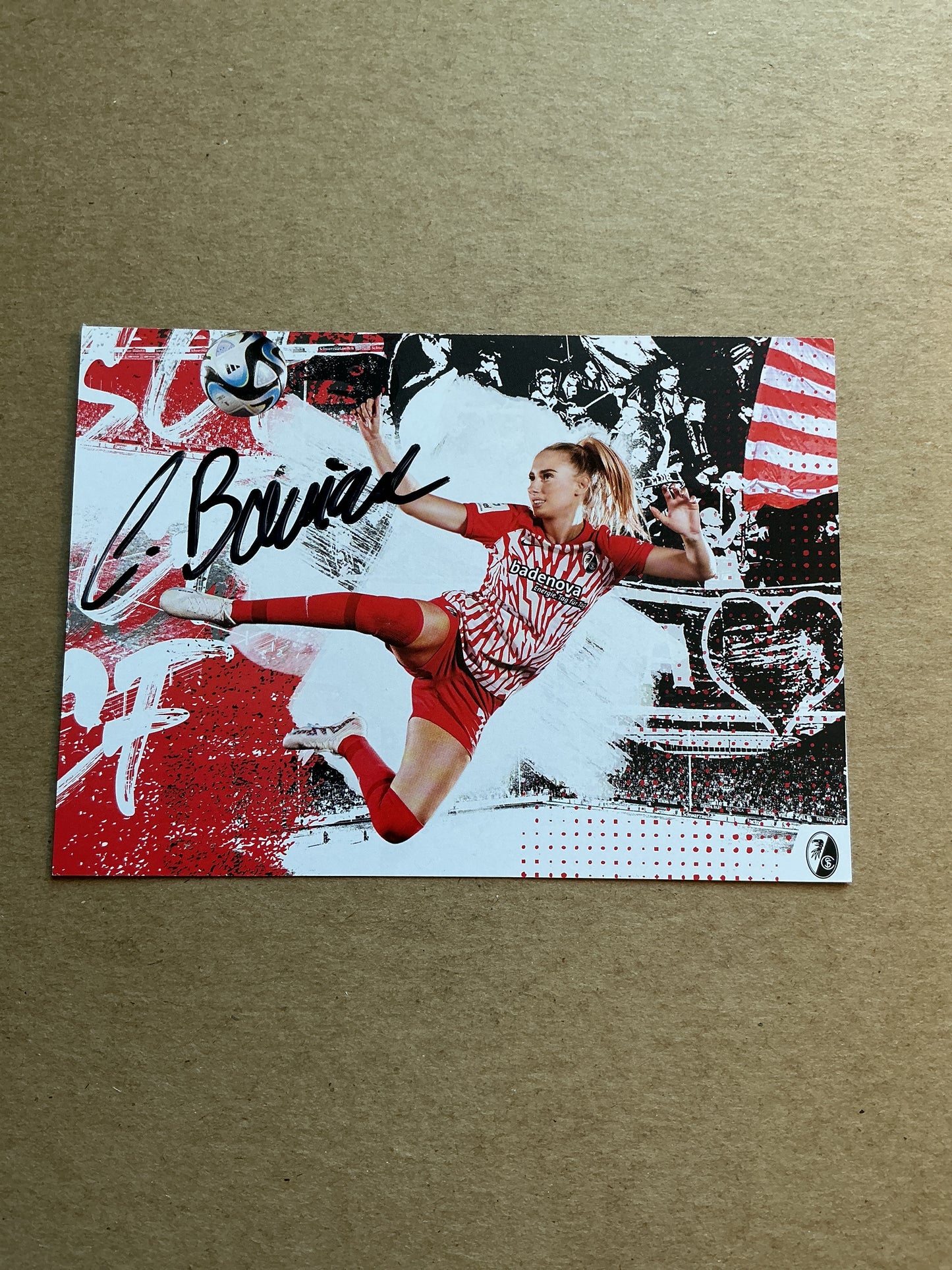 Chiara Bouziane, Germany 🇩🇪 SC Freiburg 2023/24 hand signed