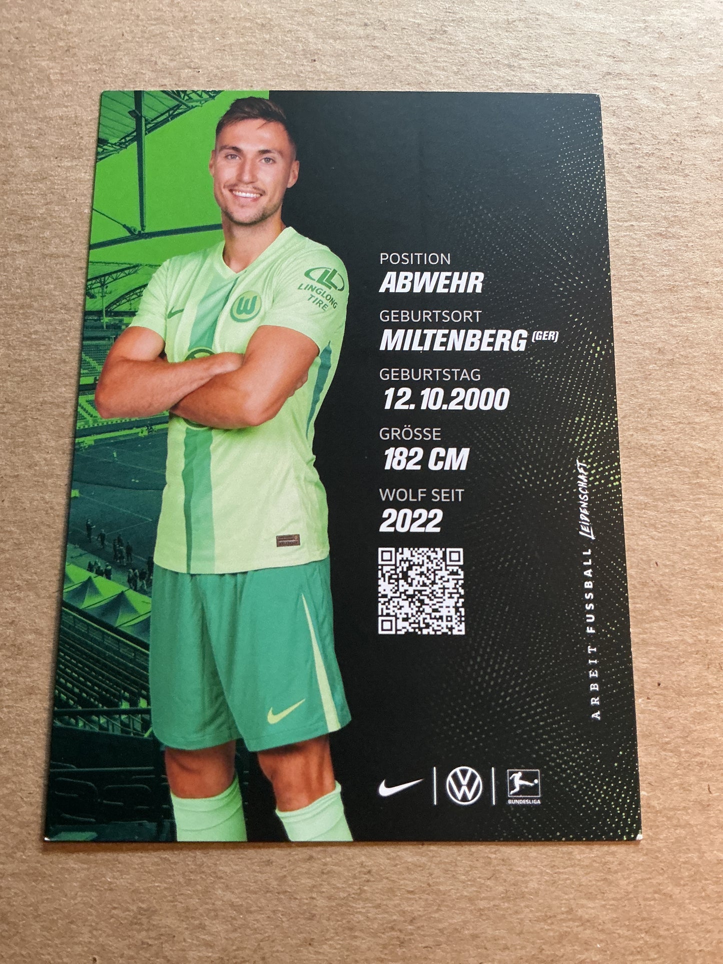 Kilian Fischer, Germany 🇩🇪 VfL Wolfsburg 2024/25 hand signed