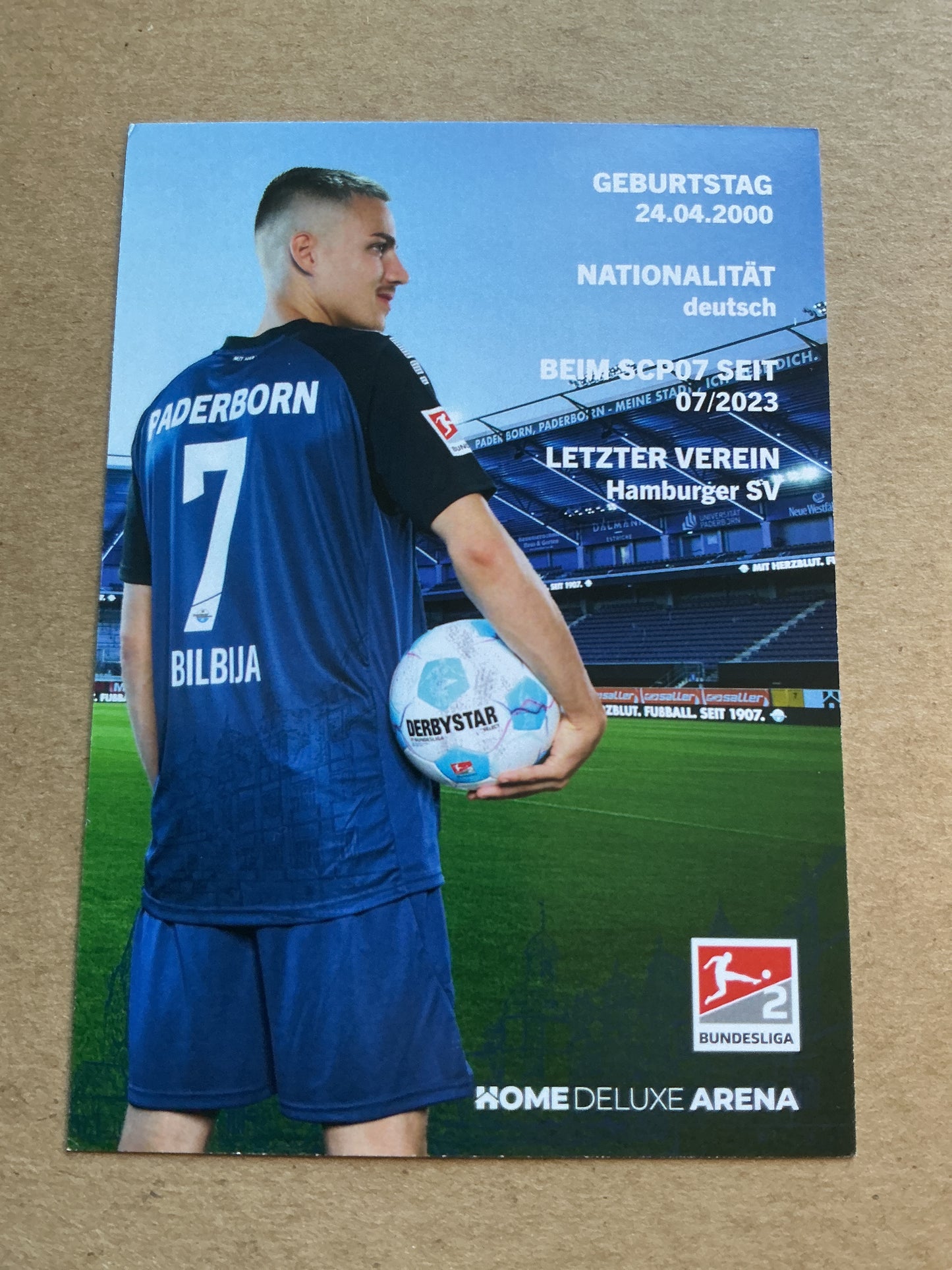 Filip Bilbija, Germany 🇩🇪 SC Paderborn 2024/25 hand signed