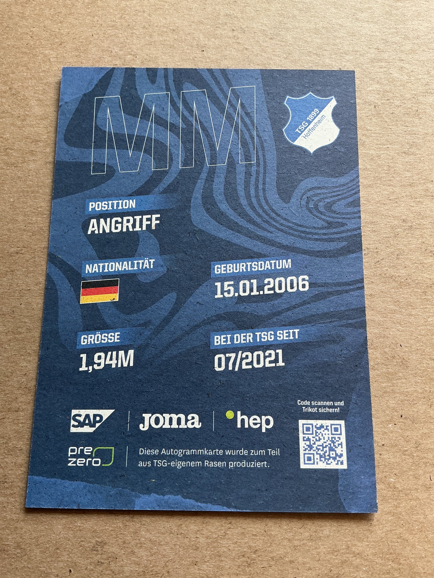 Max Moerstedt, Germany π©πͺ TSG 1899 Hoffenheim 2023/24 hand signed