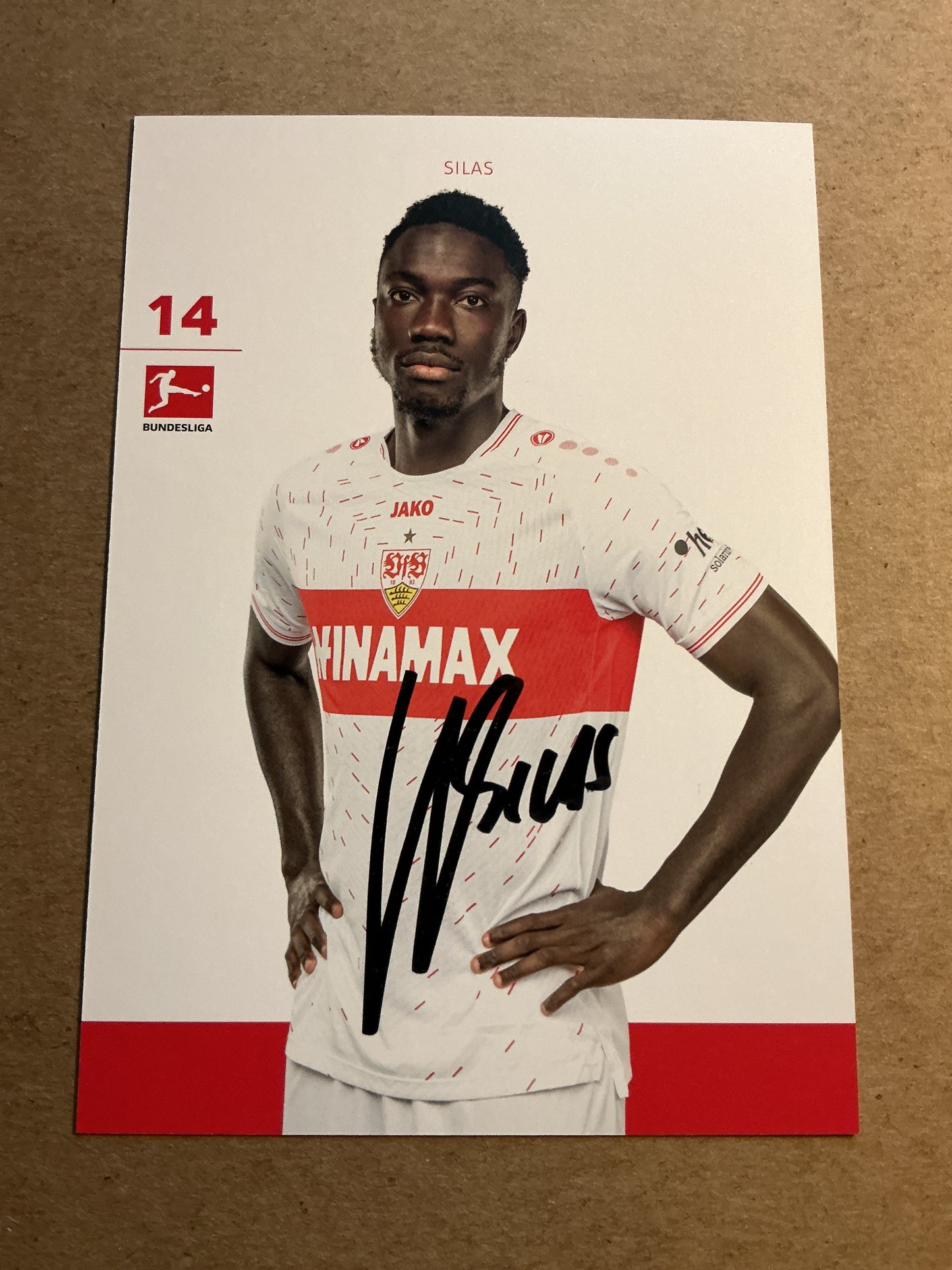 Silas, Kongo 🇨🇩 VfB Stuttgart 2023/24 hand signed
