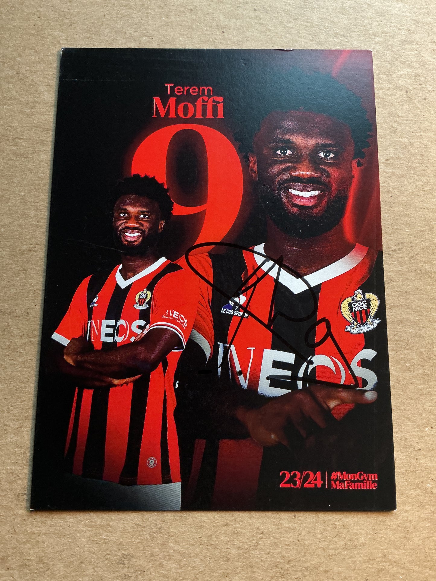 Terem Moffi, Nigeria 🇳🇬 OGC Nice 2023/24 hand signed