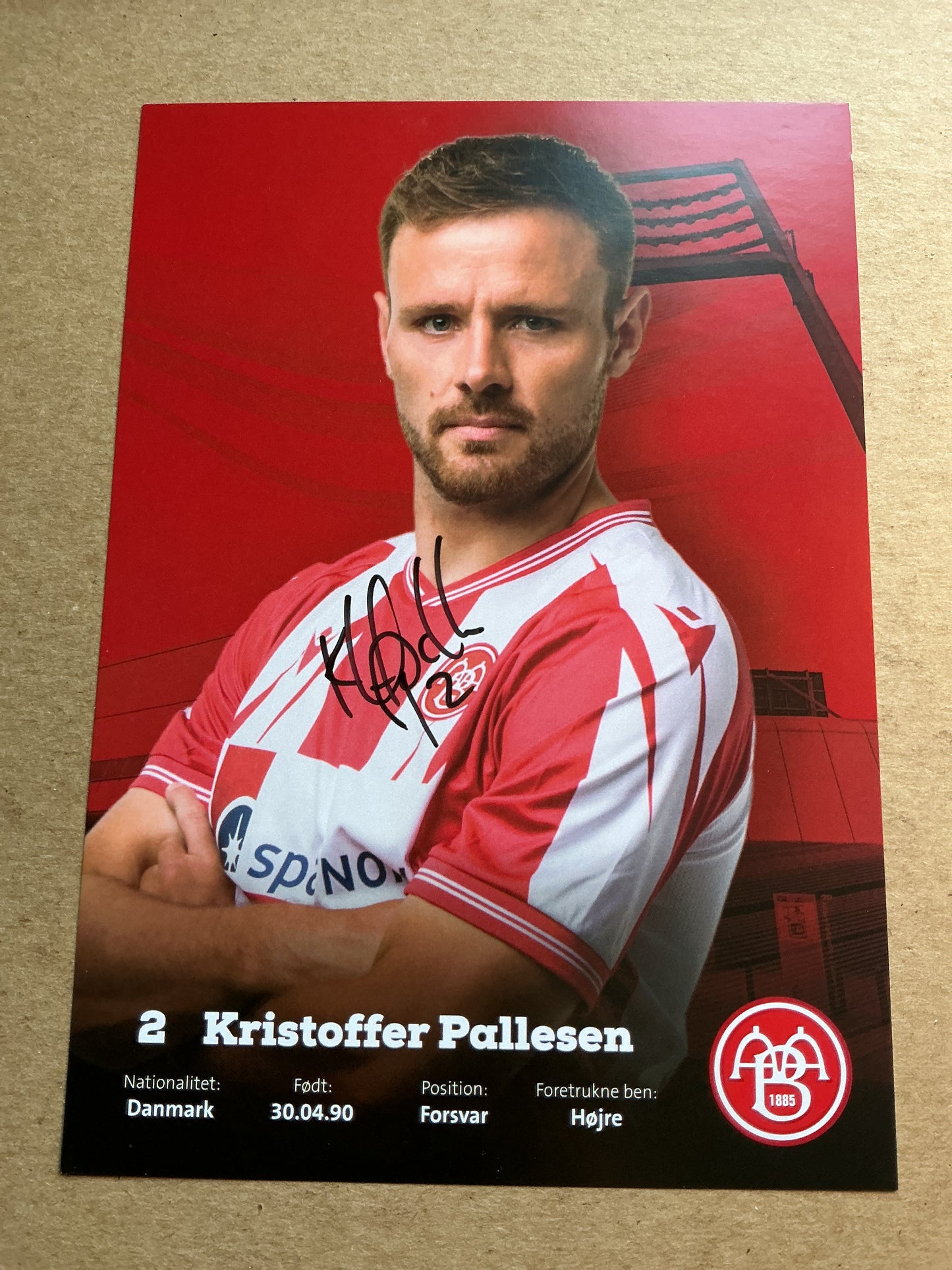 Kristoffer Pallesen, Denmark 🇩🇰 Aalborg BK 2021/22 hand signed