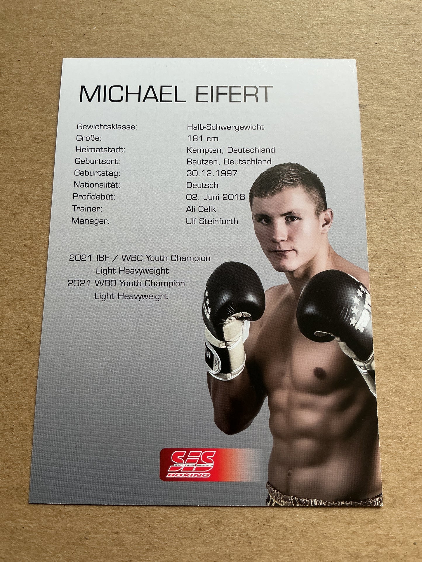 Michael Eifert, Germany 🇩🇪 Boxing Sports 2025 hand signed