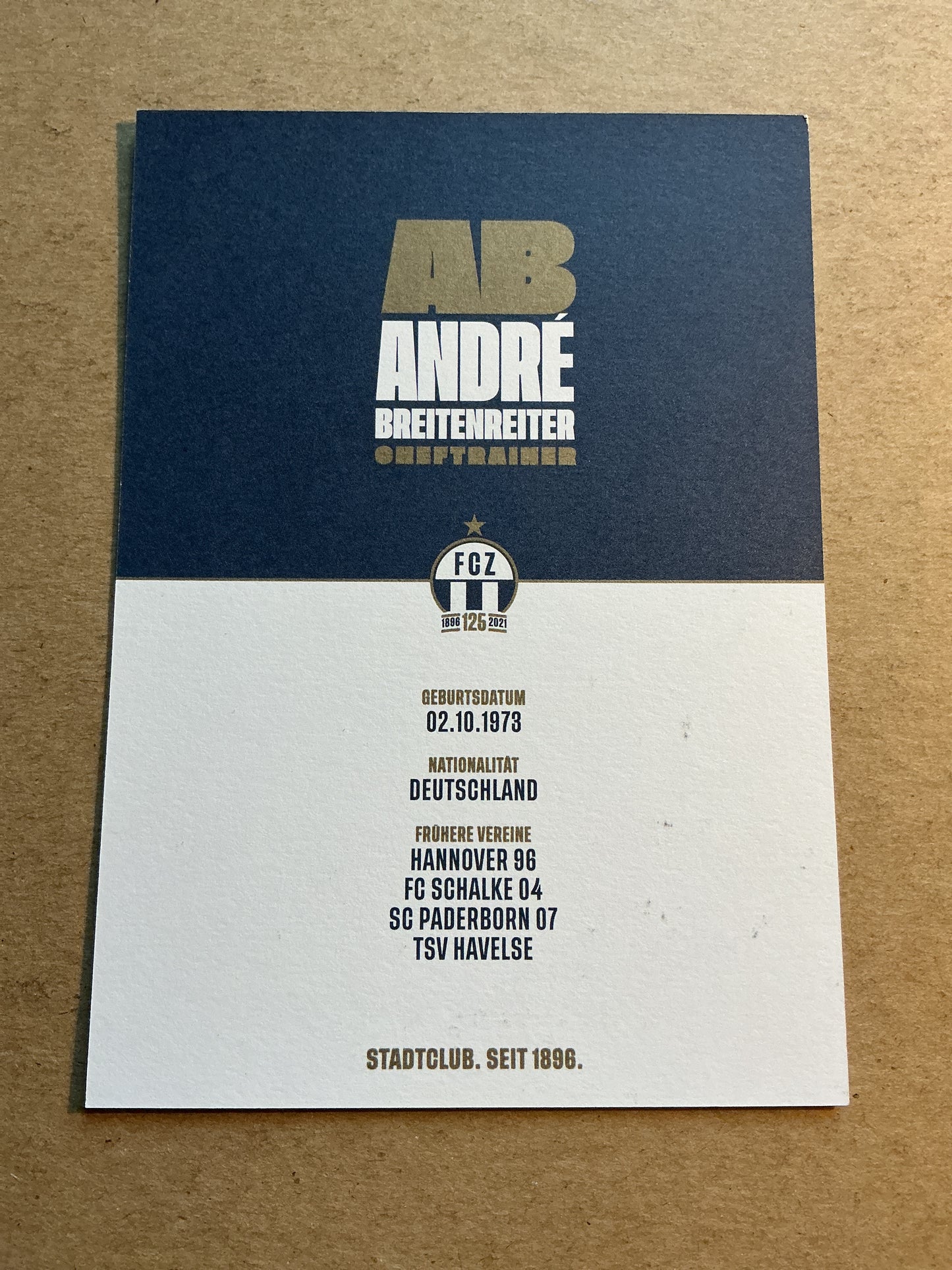 André Breitenreiter, Germany 🇩🇪 FC Zürich 2021/22 hand signed