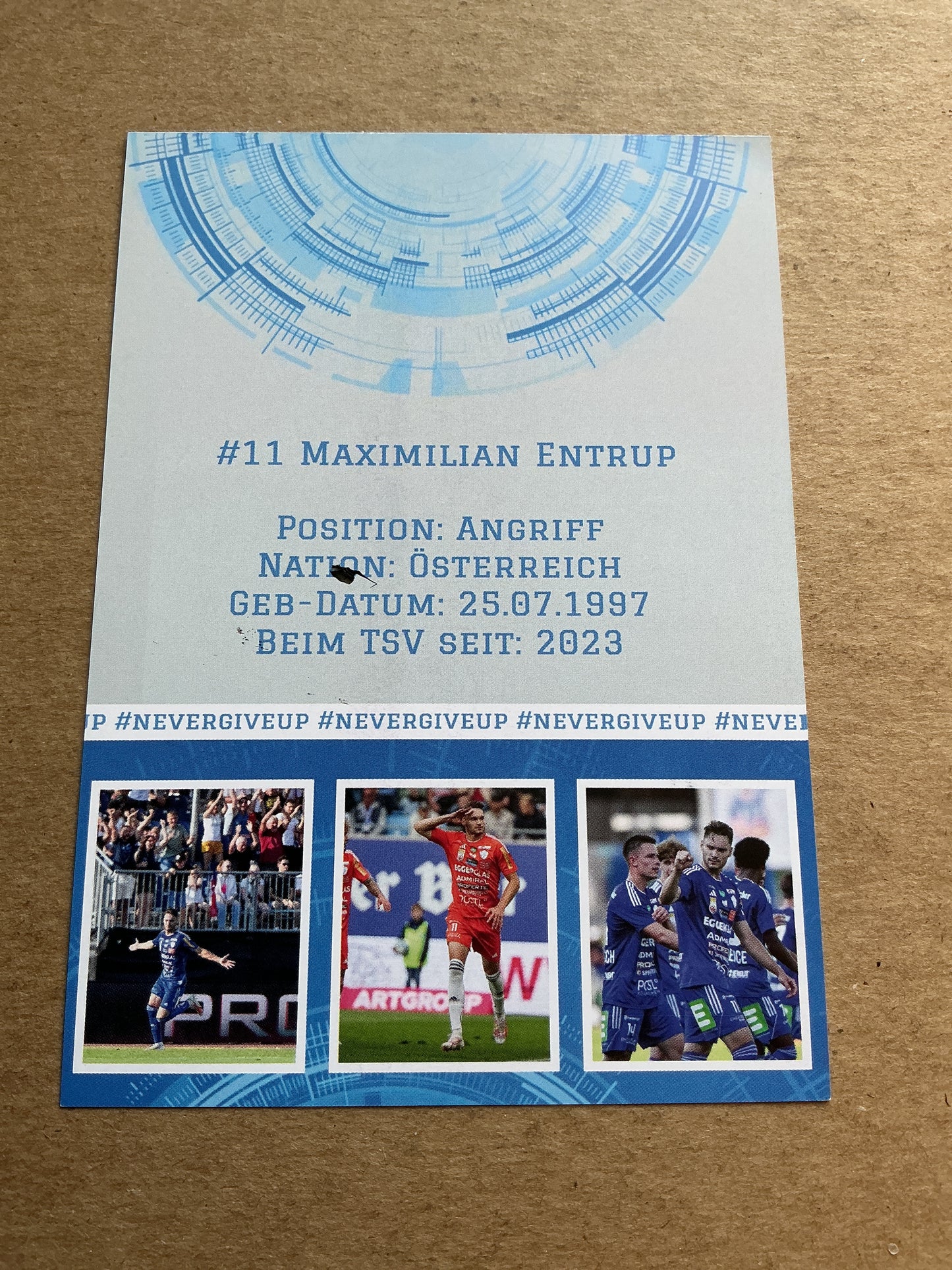 Maximilian Entrup, Austria ๐ฆ๐น TSV Hartberg 2023/24 hand signed