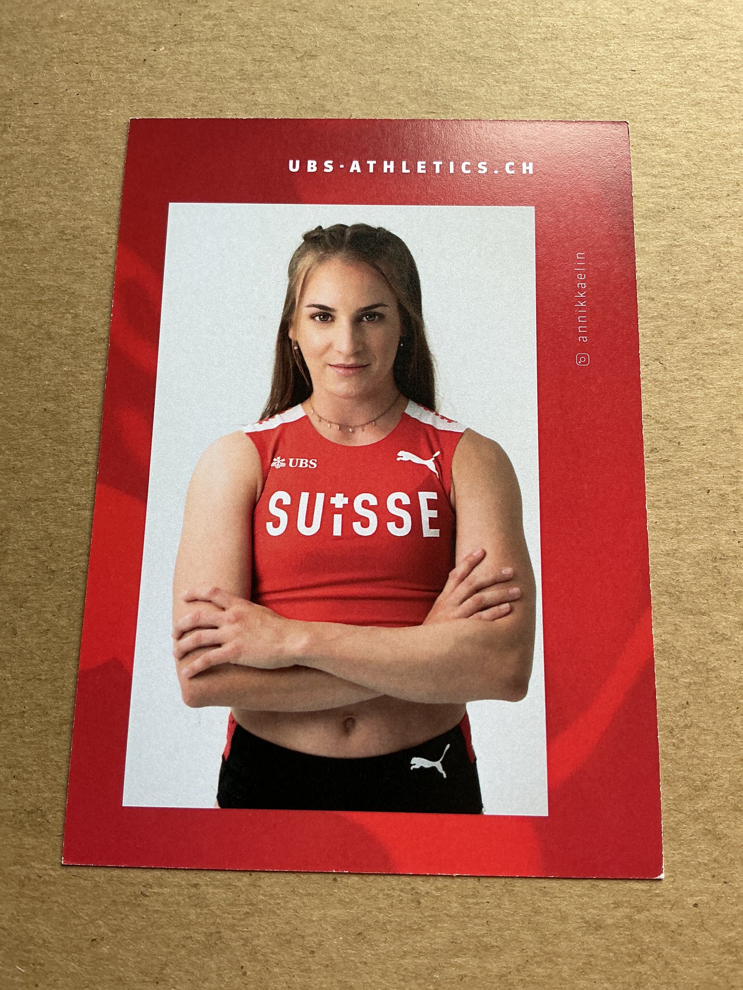 Annik Kälin, Switzerland 🇨🇭 Athletics Summer Olympics 2024 hand signed