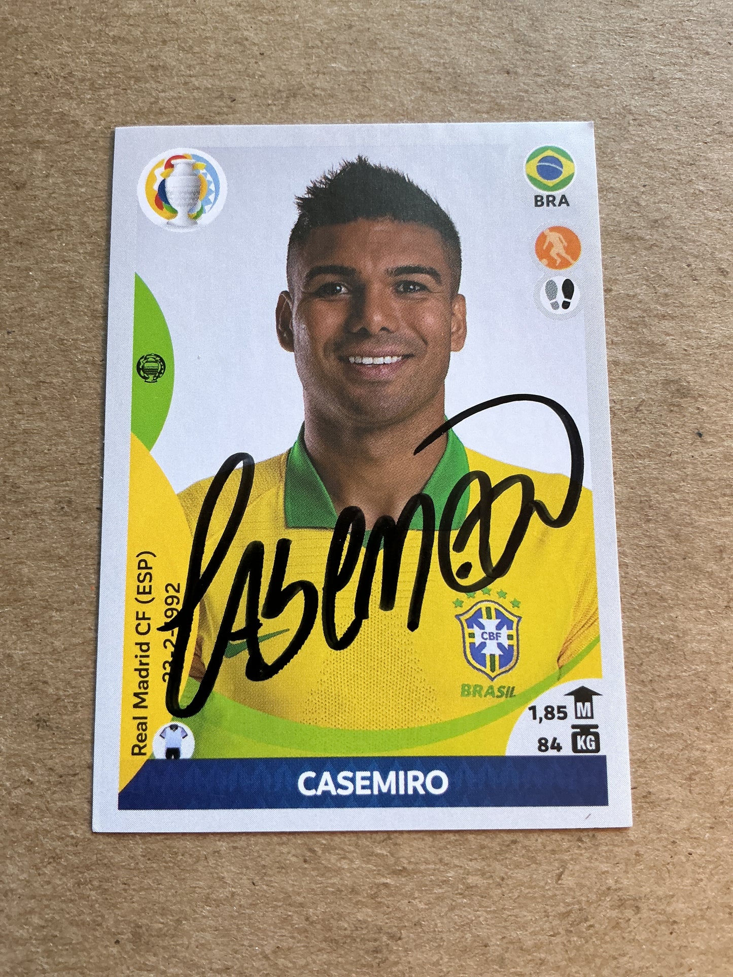 Casemiro, Brazil 🇧🇷 Copa America 2021 Panini hand signed