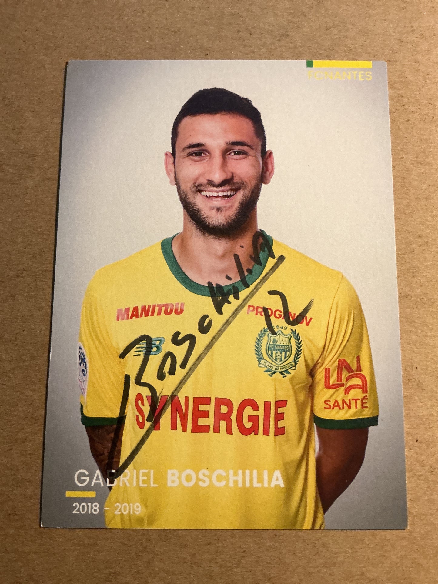 Gabriel Boschilia, Brazil 🇧🇷 FC Nantes 2018/19 hand signed