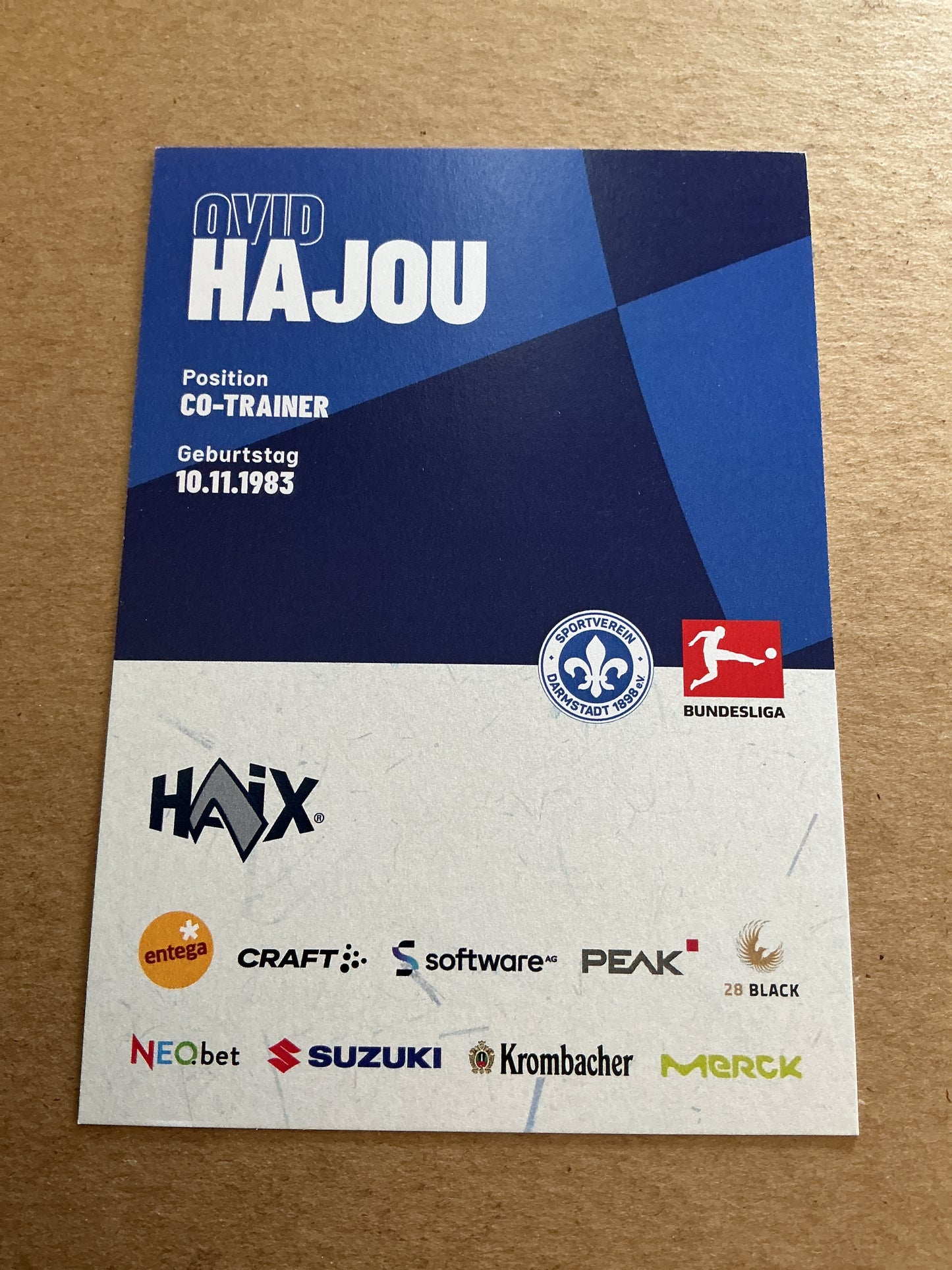 Ovid Hajou, Germany 🇩🇪 SV Darmstadt 98 2023/24 hand signed
