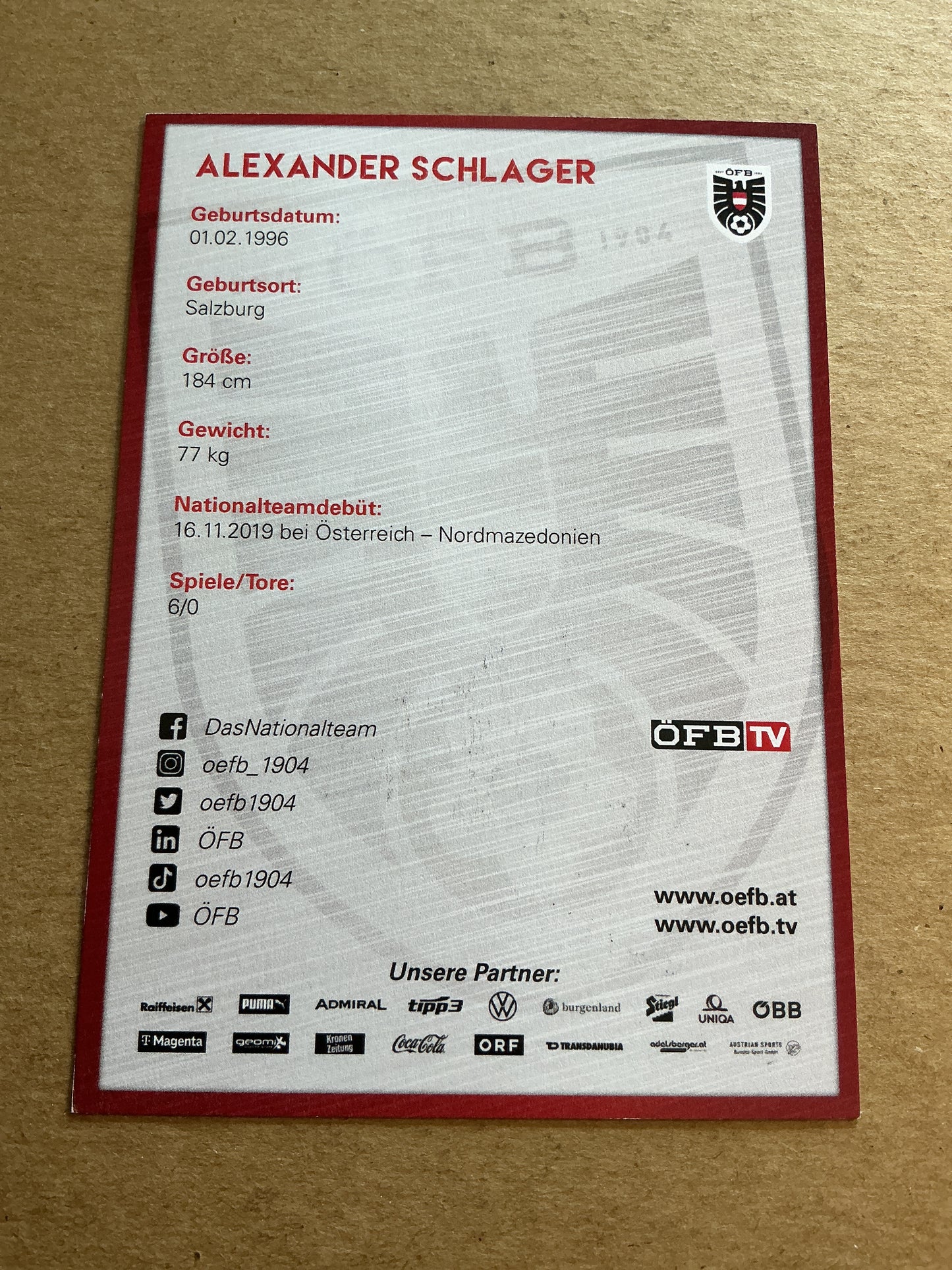 Alexander Schlager, Austria 🇦🇹 2023 hand signed