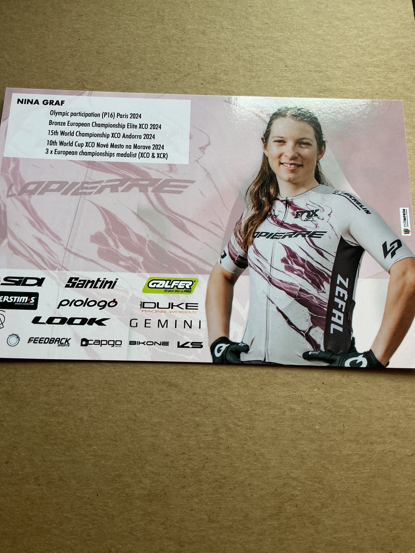 Nina Graf, Germany π©πͺ Cycling Summer Olympics 2024 hand signed