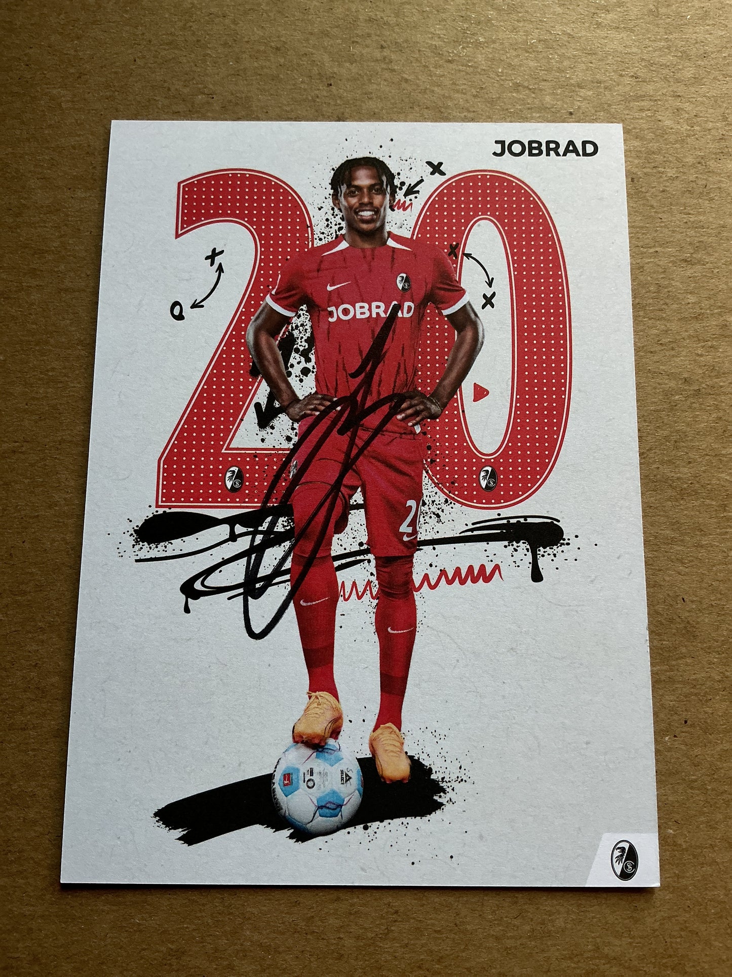 Junior Adamu, Austria 🇦🇹 SC Freiburg 2024/25 hand signed