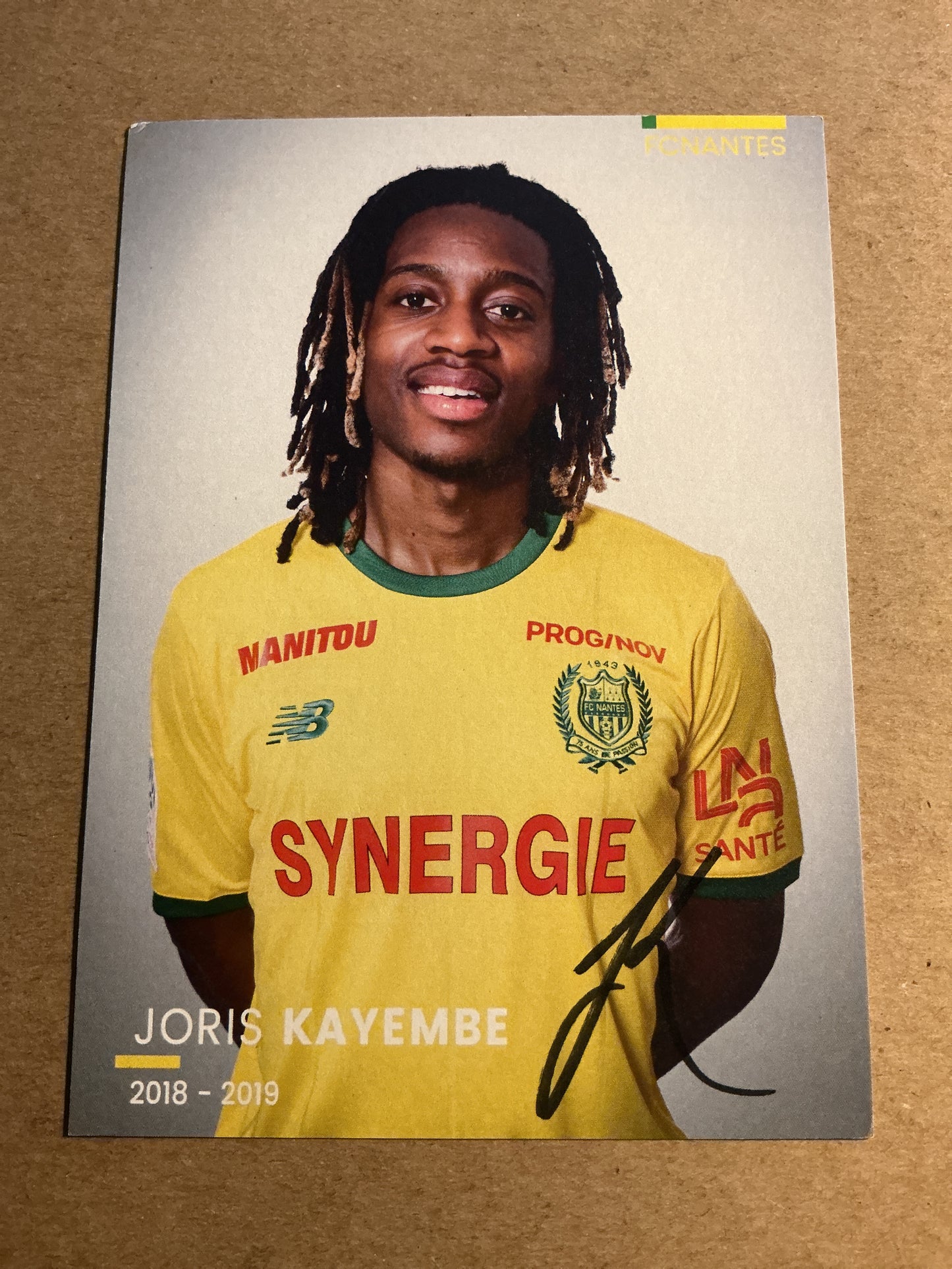 Joris Kayembe, Belgium 🇧🇪 FC Nantes 2018/19 hand signed