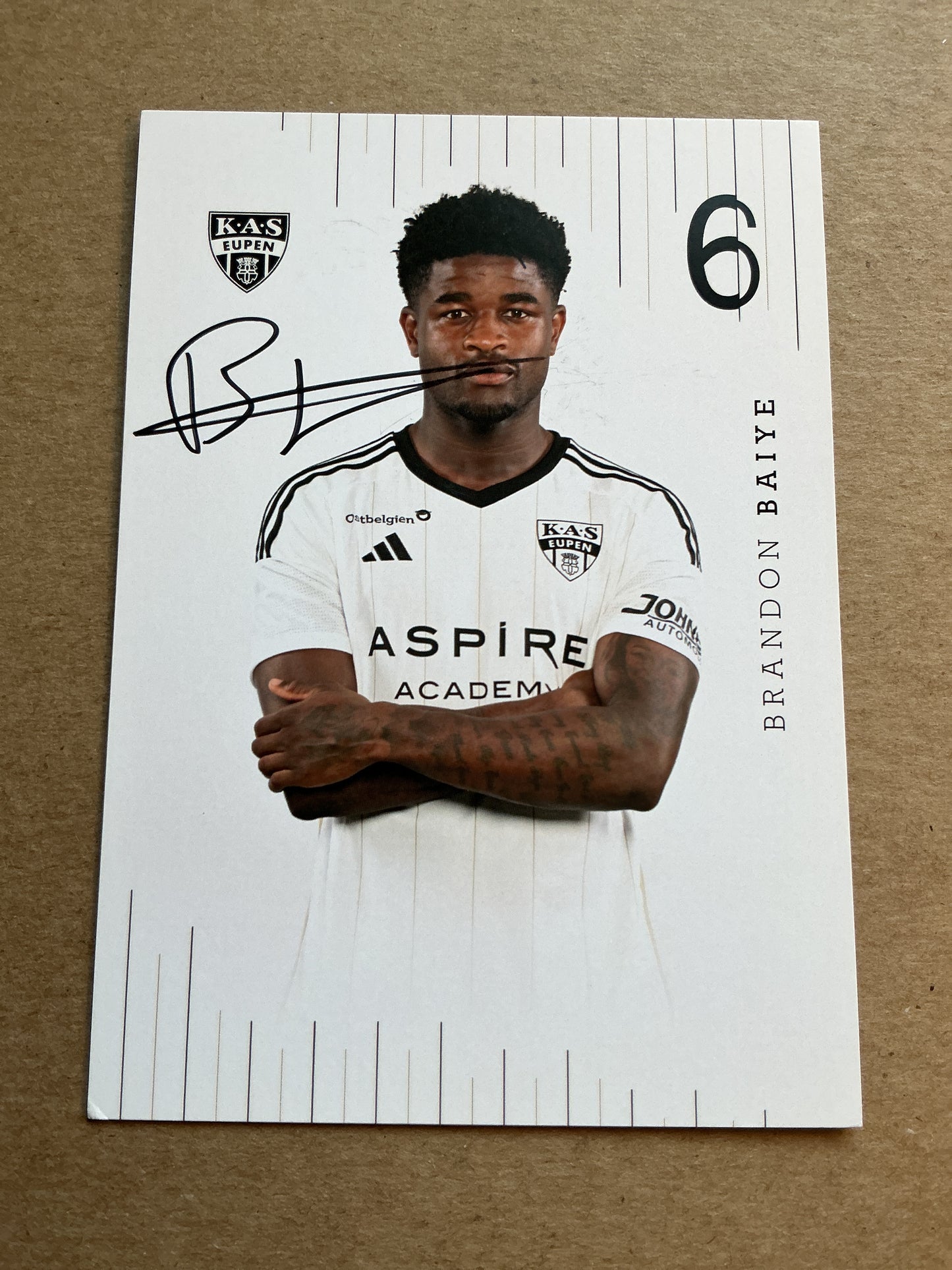 Brandon Baiye, Belgium 🇧🇪 KAS Eupen 2023/24 hand signed