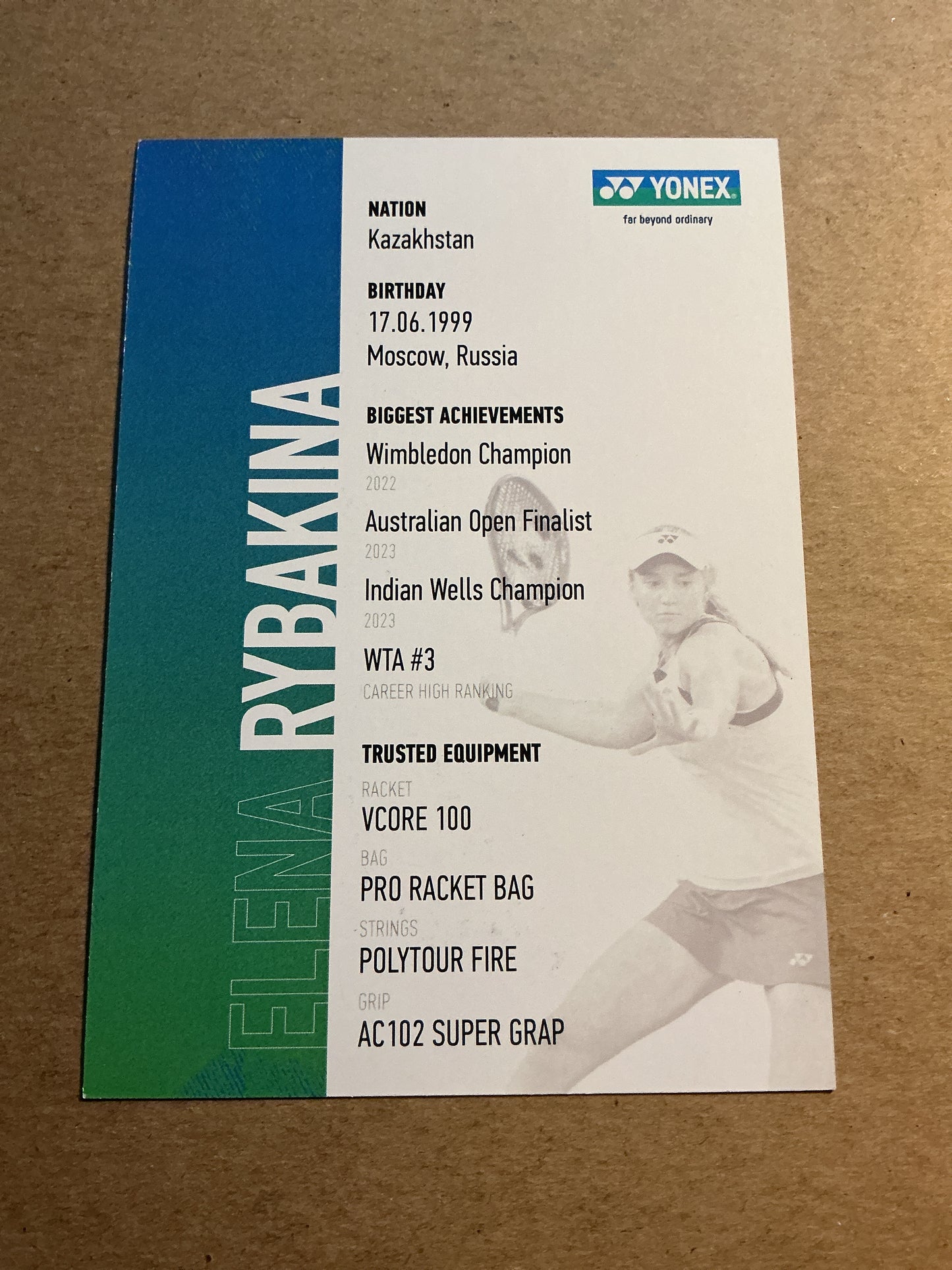 Elena Rybakina, Kazakhstan ๐ฐ๐ฟ Tennis Sports 2025 hand signed