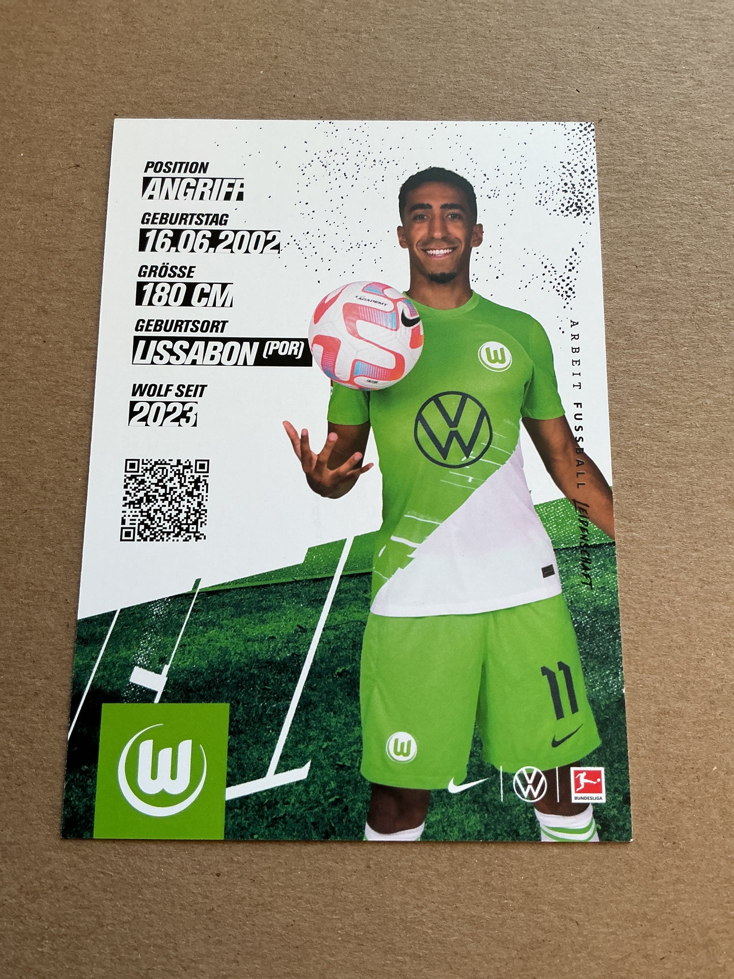 Tiago Tomas, Portugal šµš¹ VfL Wolfsburg 2023/24 hand signed