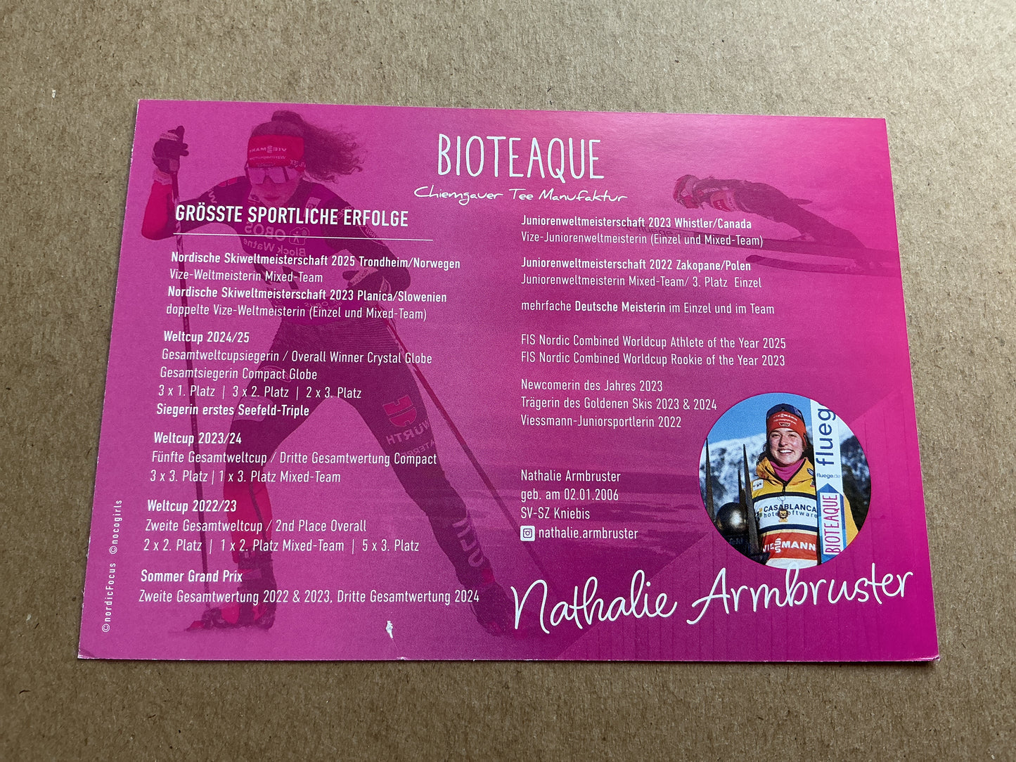 Nathalie Armbruster, Germany 🇩🇪 Nordic Combined 2024/25 hand signed